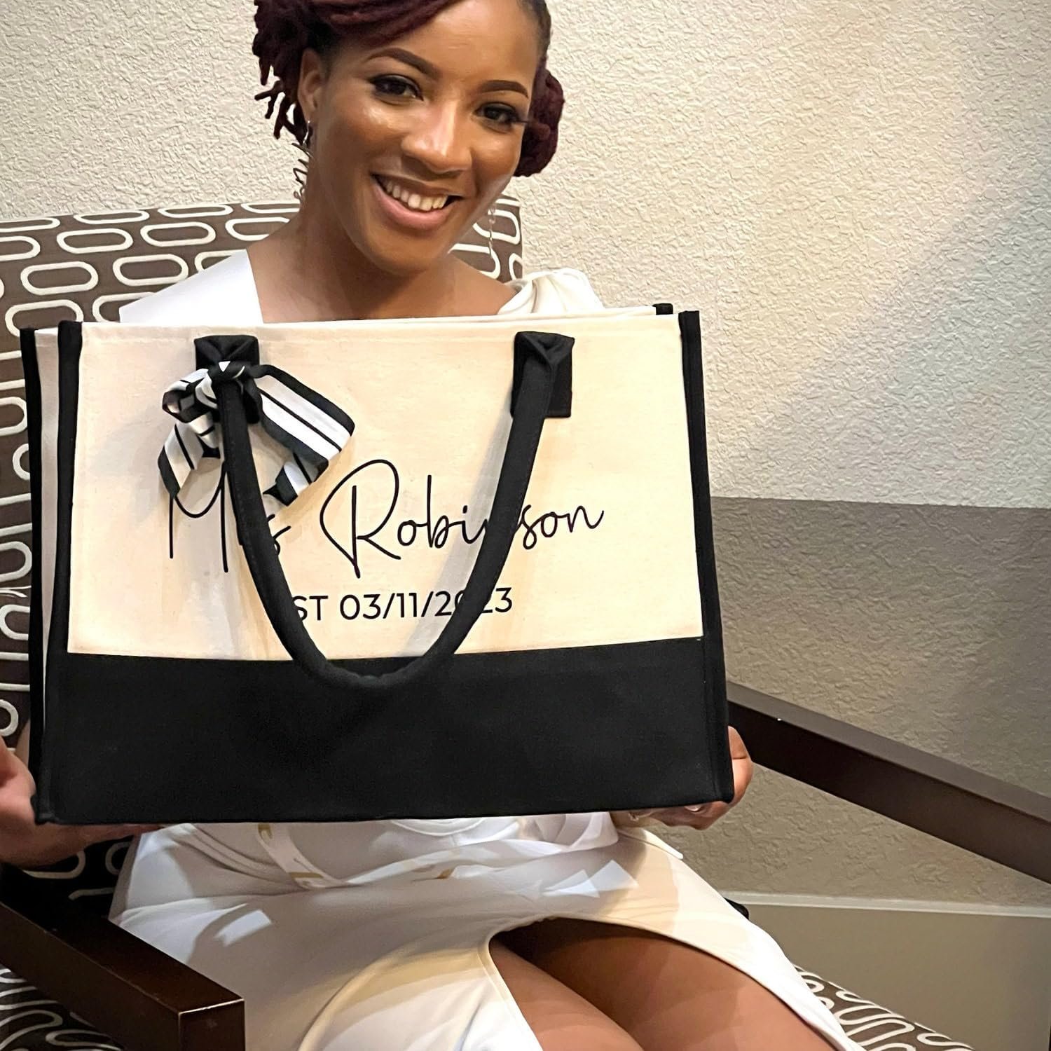Fornitore Borsa Tote Sposa con Logo Personalizzato Regalo Matrimonio Marchio Bianco Fornitore Borsa Tote Sposa con Logo Personalizzato Regalo Matrimonio Marchio Bianco