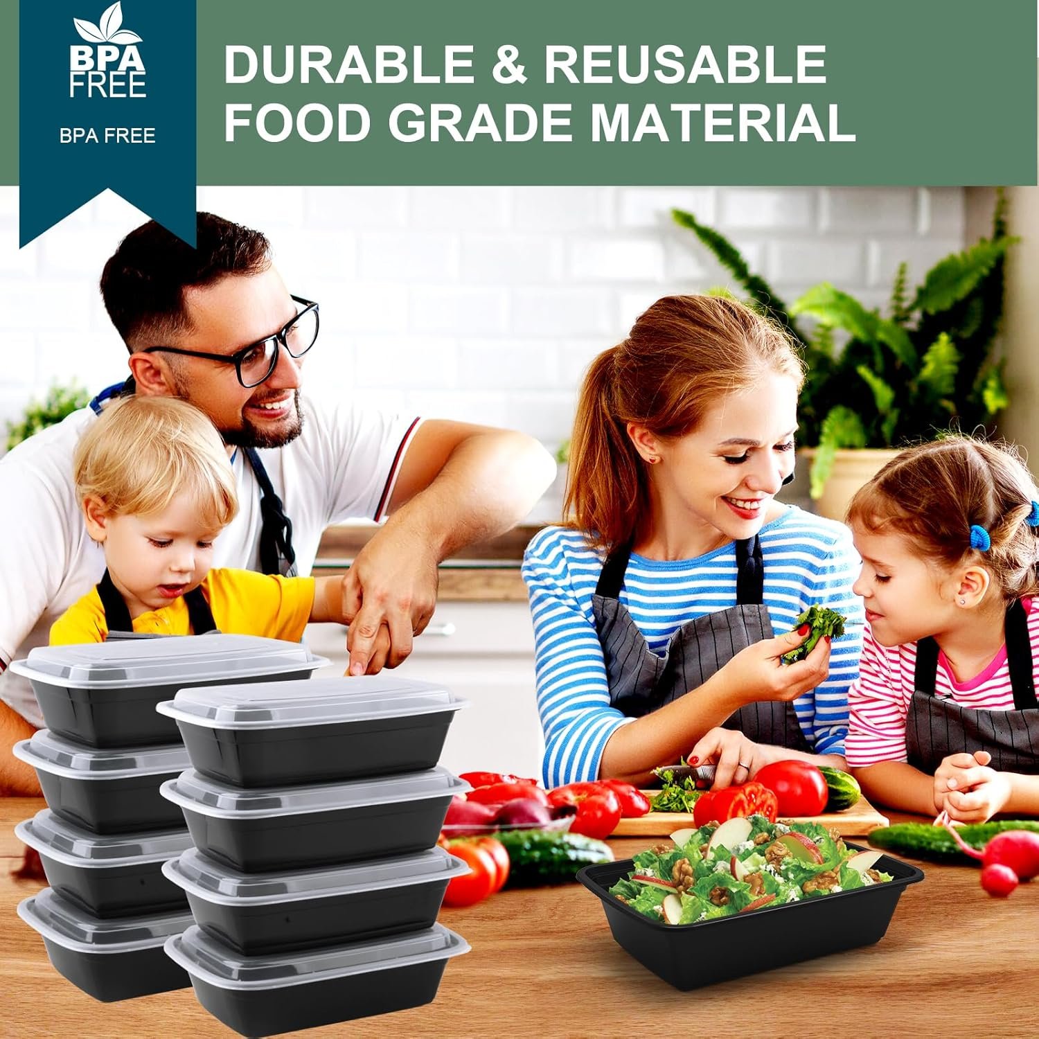 Produttore Contenitori Meal Prep 38 oz con Logo Personalizzato confezione 50 a tenuta stagna monouso e riutilizzabili senza BPA microonde/lavastoviglie/congelatore Marchio Bianco