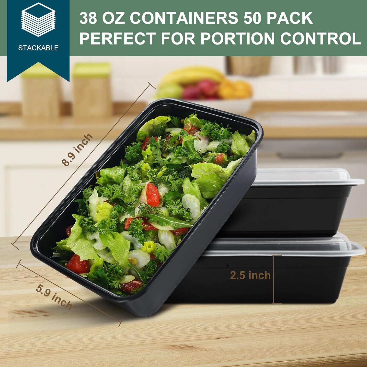 Produttore Contenitori Meal Prep 38 oz con Logo Personalizzato confezione 50 a tenuta stagna monouso e riutilizzabili senza BPA microonde/lavastoviglie/congelatore Marchio Bianco