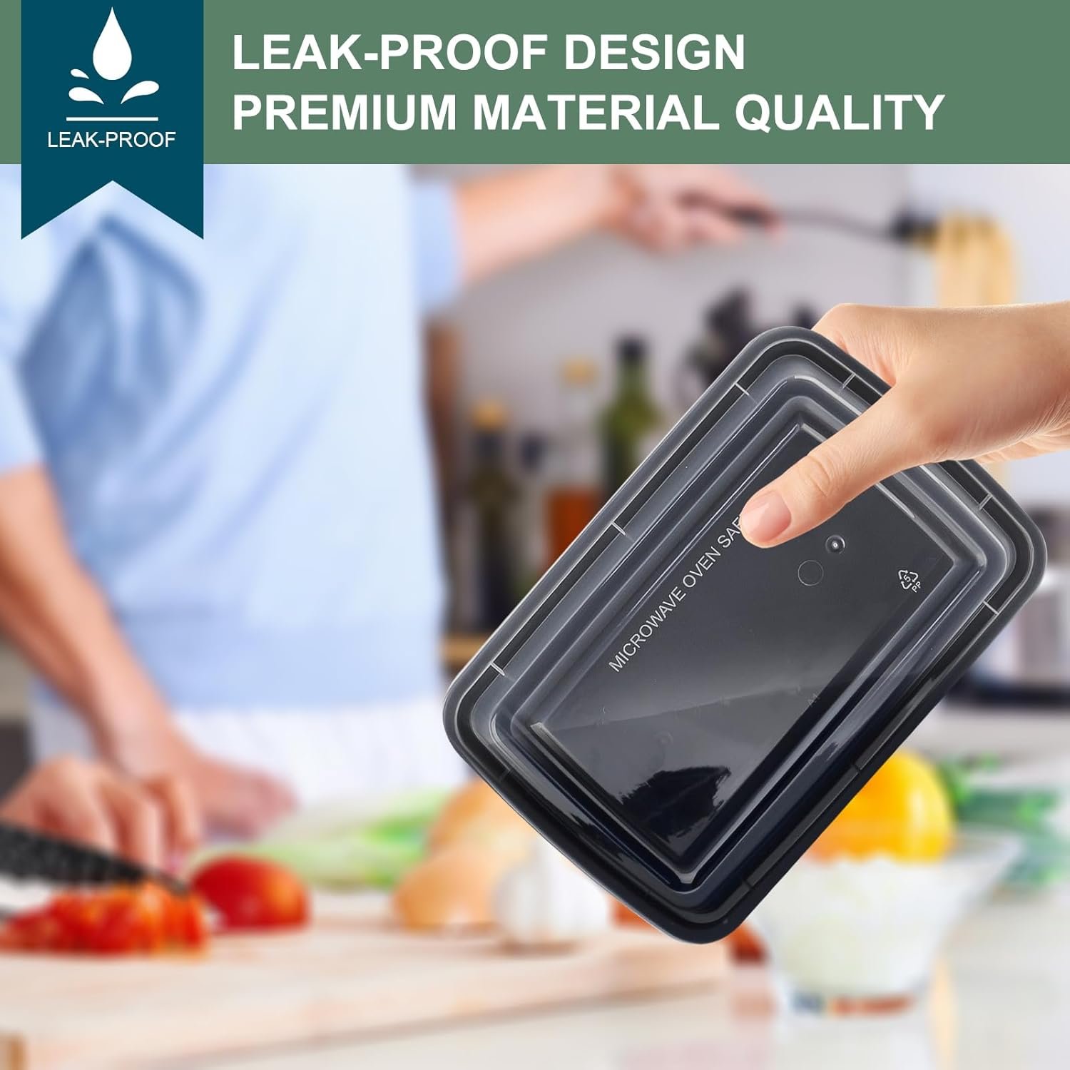 Produttore Contenitori Meal Prep 38 oz con Logo Personalizzato confezione 50 a tenuta stagna monouso e riutilizzabili senza BPA microonde/lavastoviglie/congelatore Marchio Bianco