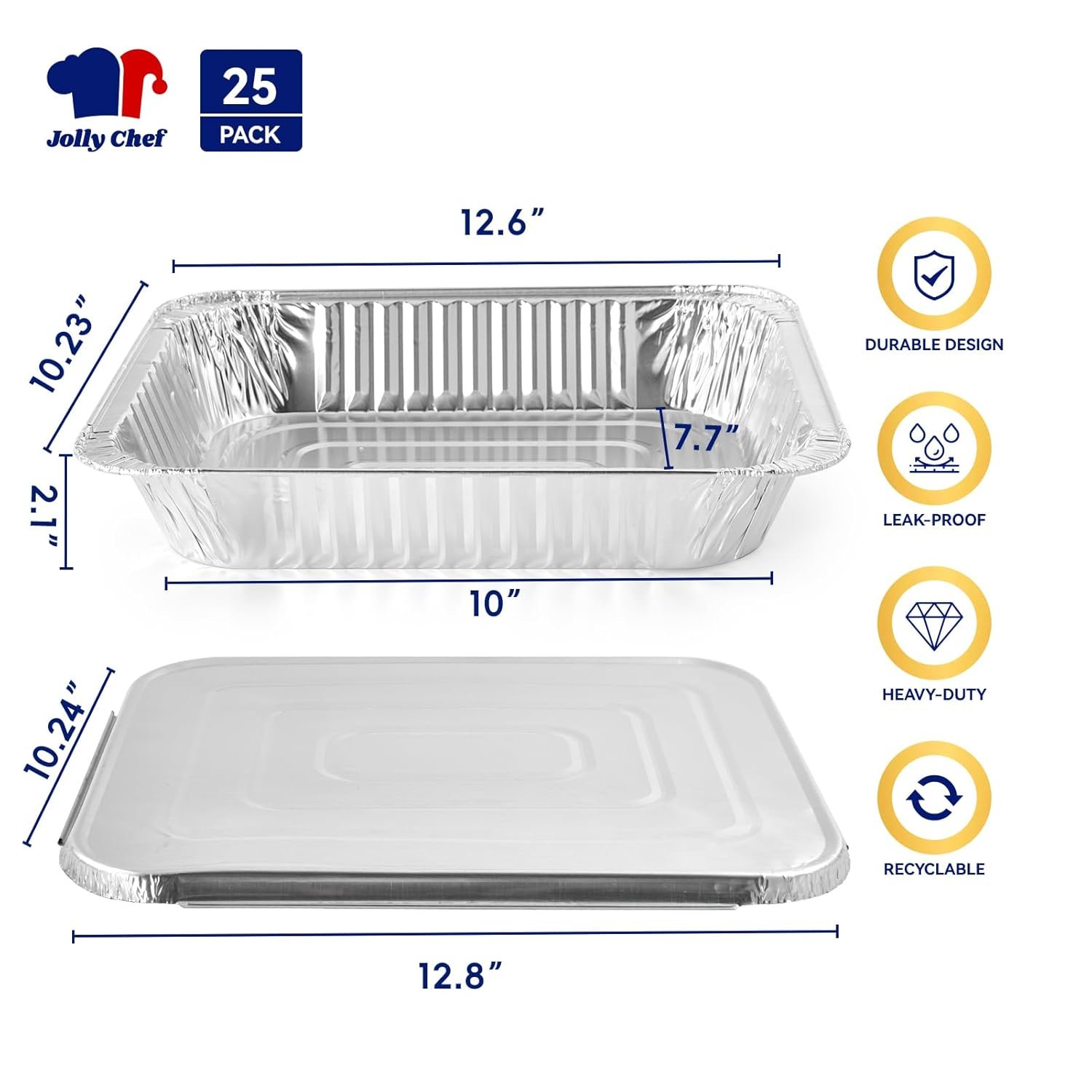 Marchio Bianco Teglie Alluminio 9x13 con Coperchi Logo Personalizzato (25 pz) Contenitori Usa e Getta per Cottura Riscaldamento Stoccaggio Preparazione Alimenti Ringraziamento Natale Feste dal Fornitore Marchio Bianco Teglie Alluminio 9x13 con Coperchi Logo Personalizzato (25 pz) Contenitori Usa e Getta per Cottura Riscaldamento Stoccaggio Preparazione Alimenti Ringraziamento Natale Feste dal Fornitore
