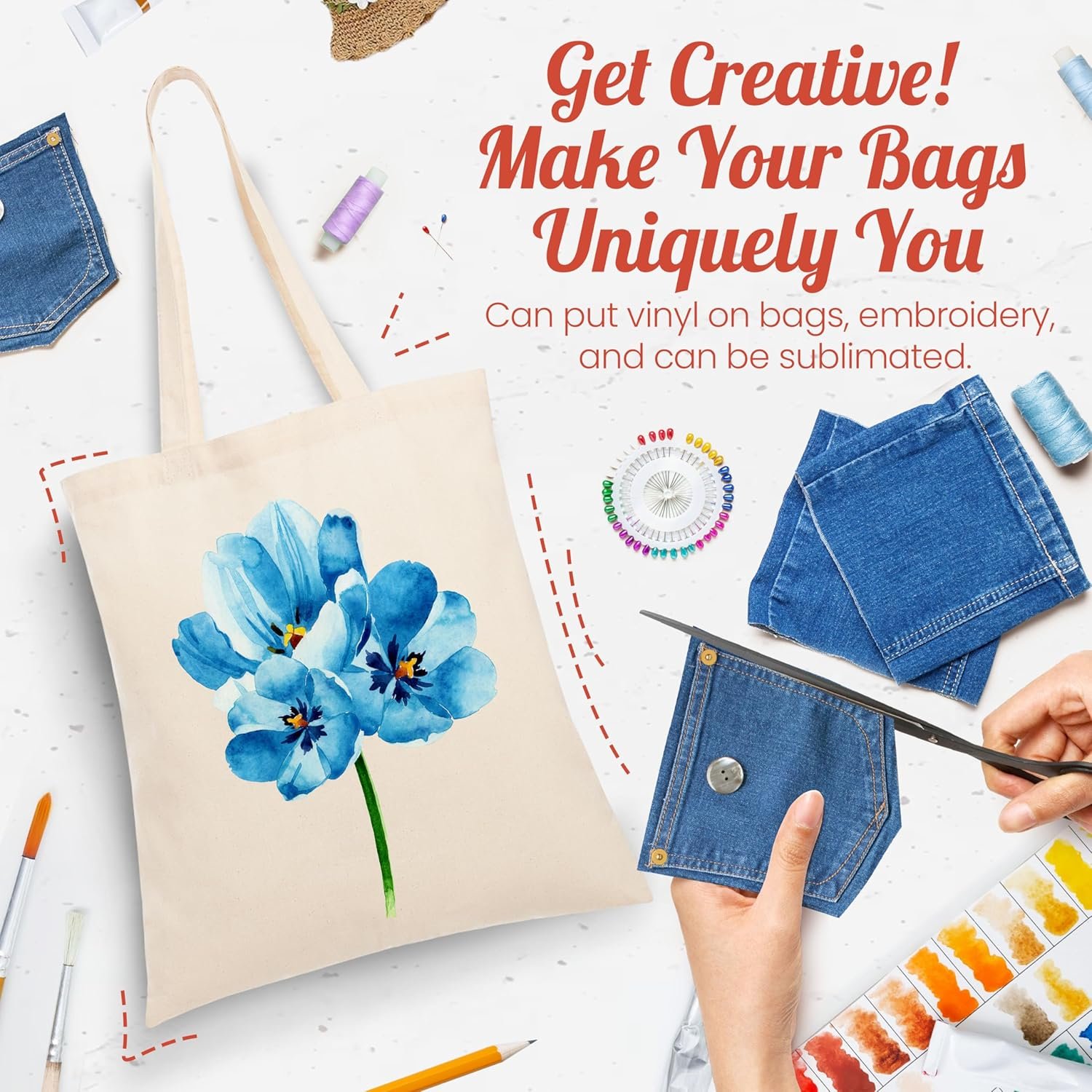 Fornitore Borse Tote Canvas Confezione da 50 Leggere allIngrosso Medie Riutilizzabili per Spesa Pubblicità Fai da Te Artigianato Pittura Ricamo con Logo Personalizzato Marchio Bianco