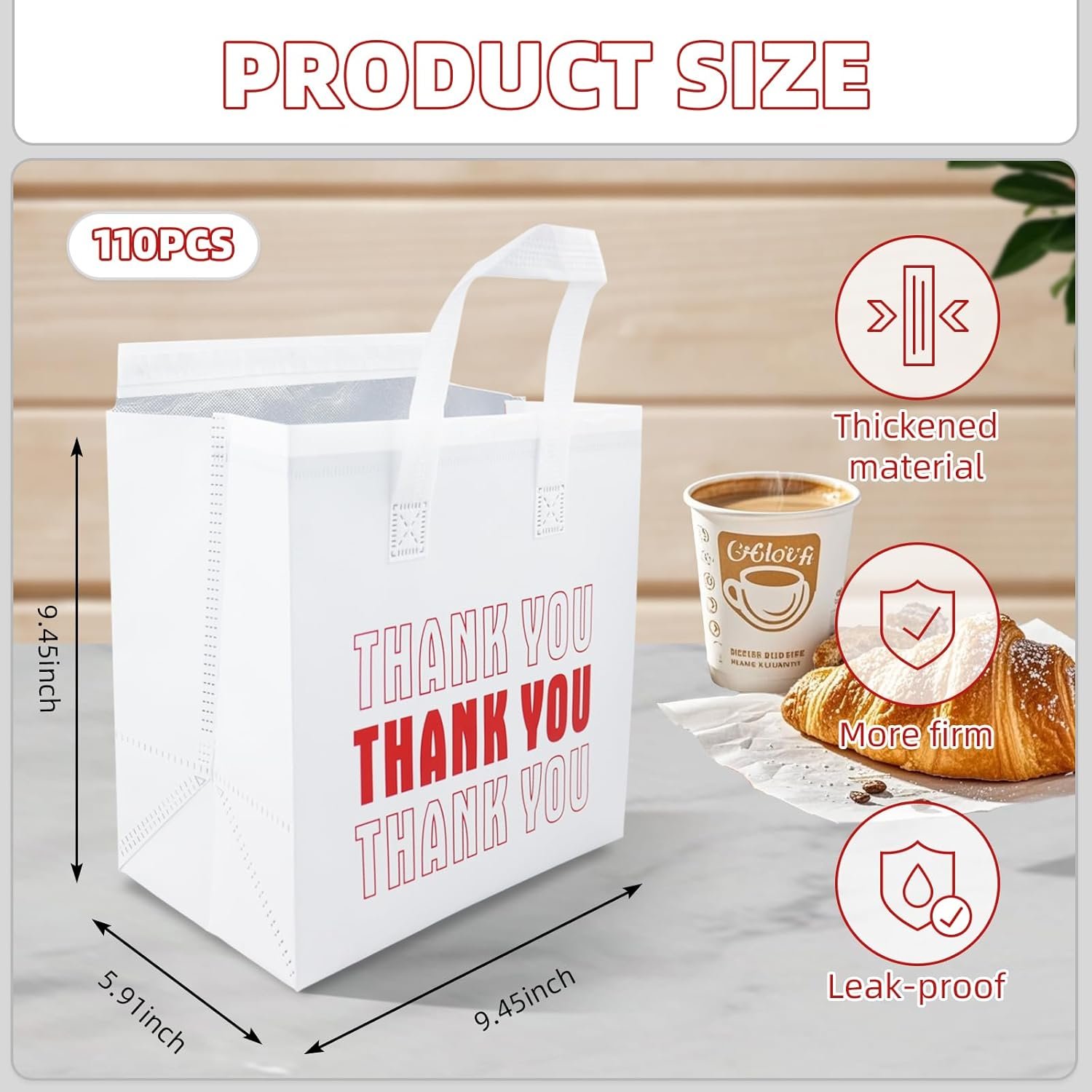 Fornitore Borse Termiche Isolate per Asporto 110 Pz Bulk 9.4 x 9.4 x 5.9 Pollici con Logo Personalizzato per Pizza Caffè Pranzo Cibi Caldi Freddi Marchio Bianco (Bianco) Fornitore Borse Termiche Isolate per Asporto 110 Pz Bulk 9.4 x 9.4 x 5.9 Pollici con Logo Personalizzato per Pizza Caffè Pranzo Cibi Caldi Freddi Marchio Bianco (Bianco)