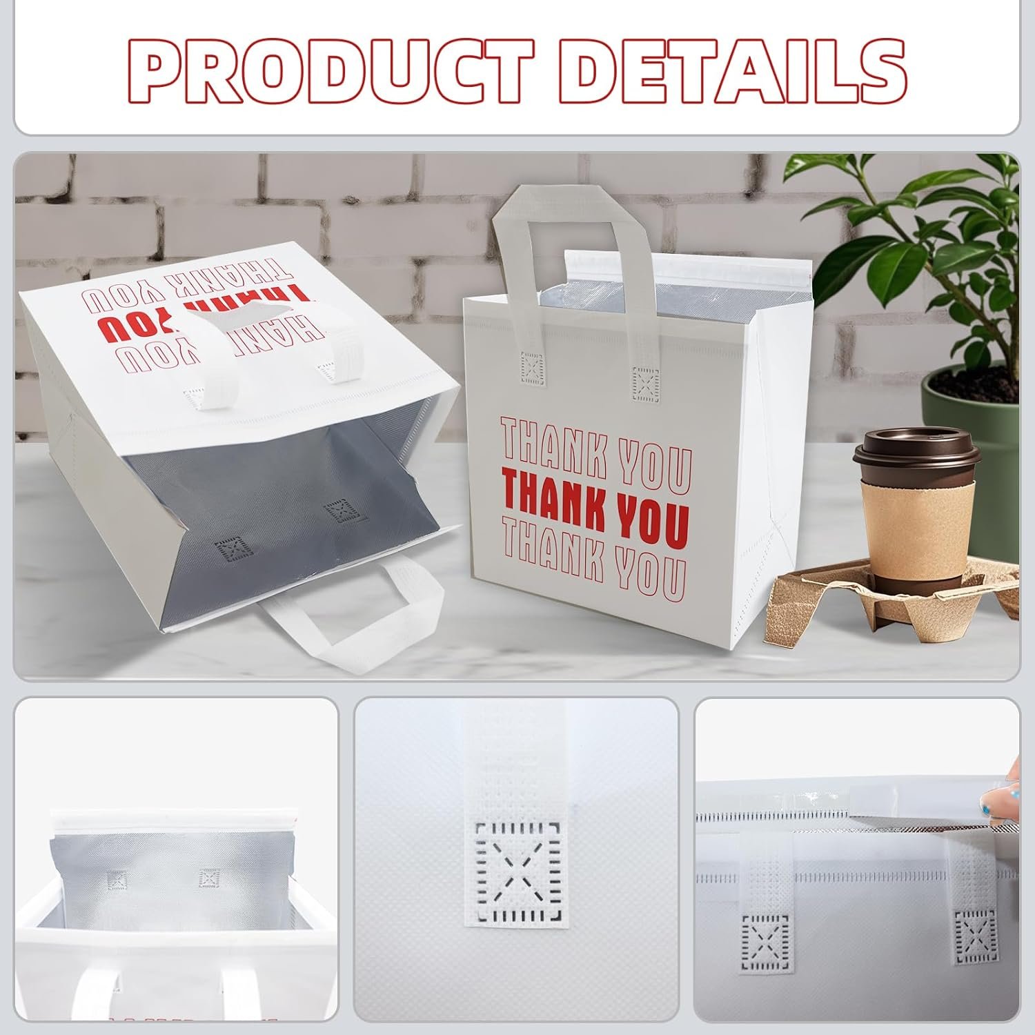 Fornitore Borse Termiche Isolate per Asporto 110 Pz Bulk 9.4 x 9.4 x 5.9 Pollici con Logo Personalizzato per Pizza Caffè Pranzo Cibi Caldi Freddi Marchio Bianco (Bianco) Fornitore Borse Termiche Isolate per Asporto 110 Pz Bulk 9.4 x 9.4 x 5.9 Pollici con Logo Personalizzato per Pizza Caffè Pranzo Cibi Caldi Freddi Marchio Bianco (Bianco)