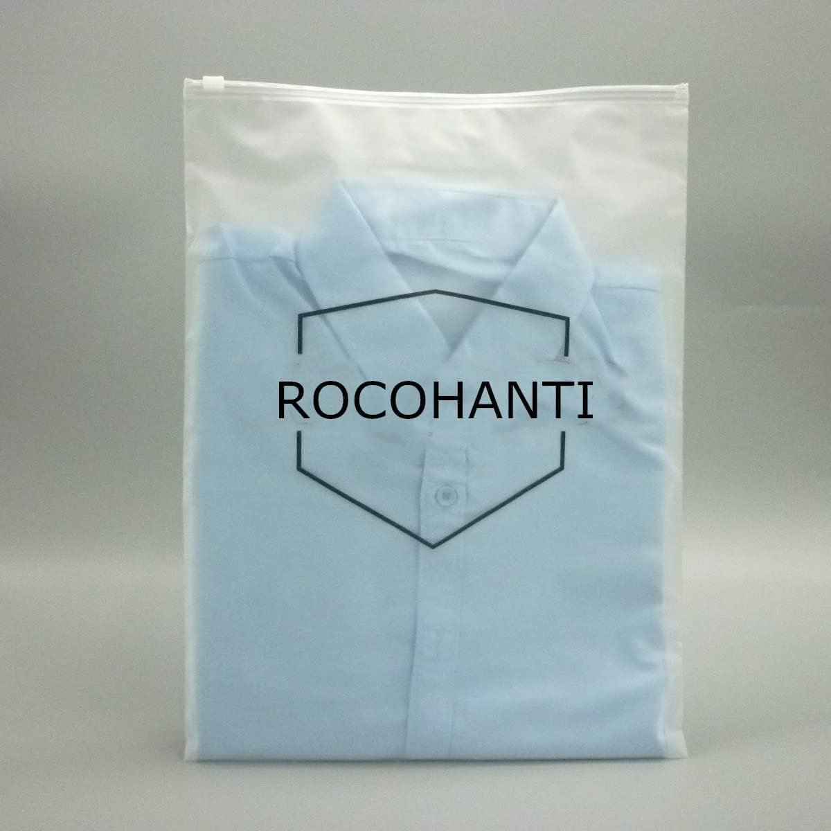 Marchio Bianco Sacchetti Ziplock Opachi con Logo Personalizzato Plastica Frosted Zippata Confezione 50 dal Produttore Diverse Dimensioni Disponibili