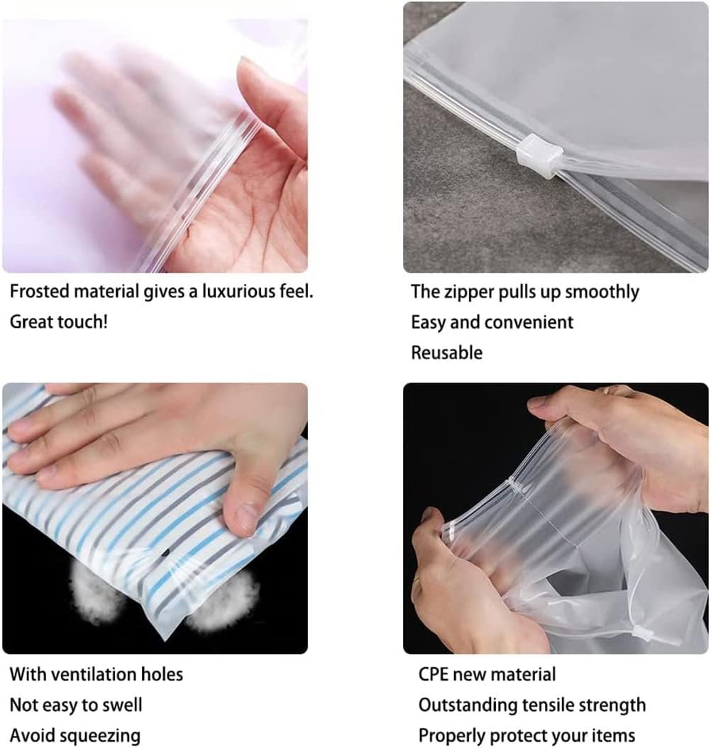 Marchio Bianco Sacchetti Ziplock Opachi con Logo Personalizzato Plastica Frosted Zippata Confezione 50 dal Produttore Diverse Dimensioni Disponibili