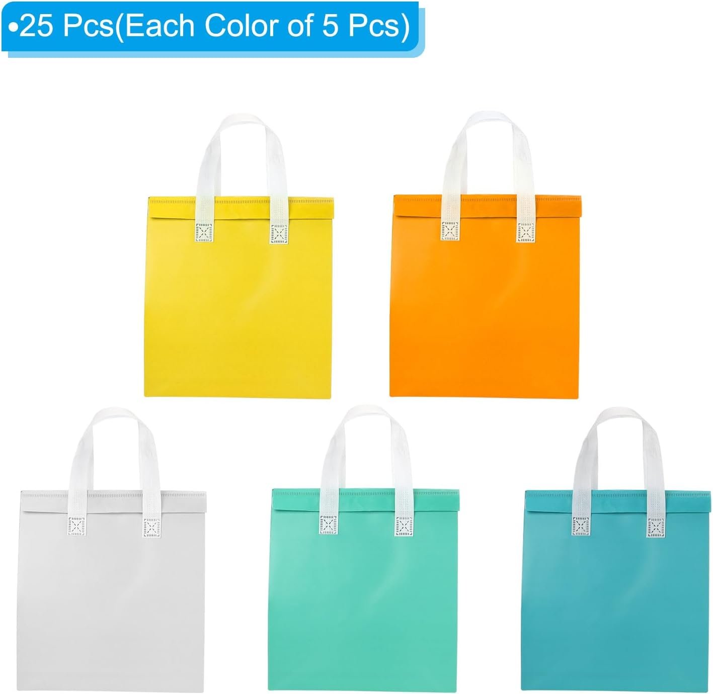 Borse Termiche Isolate con Logo Personalizzato per Asporto 25 Pezzi da Produttore 30 x 20 x 32 cm per Cibi Caldi Freddi Surgelati Marchio Bianco Multicolore