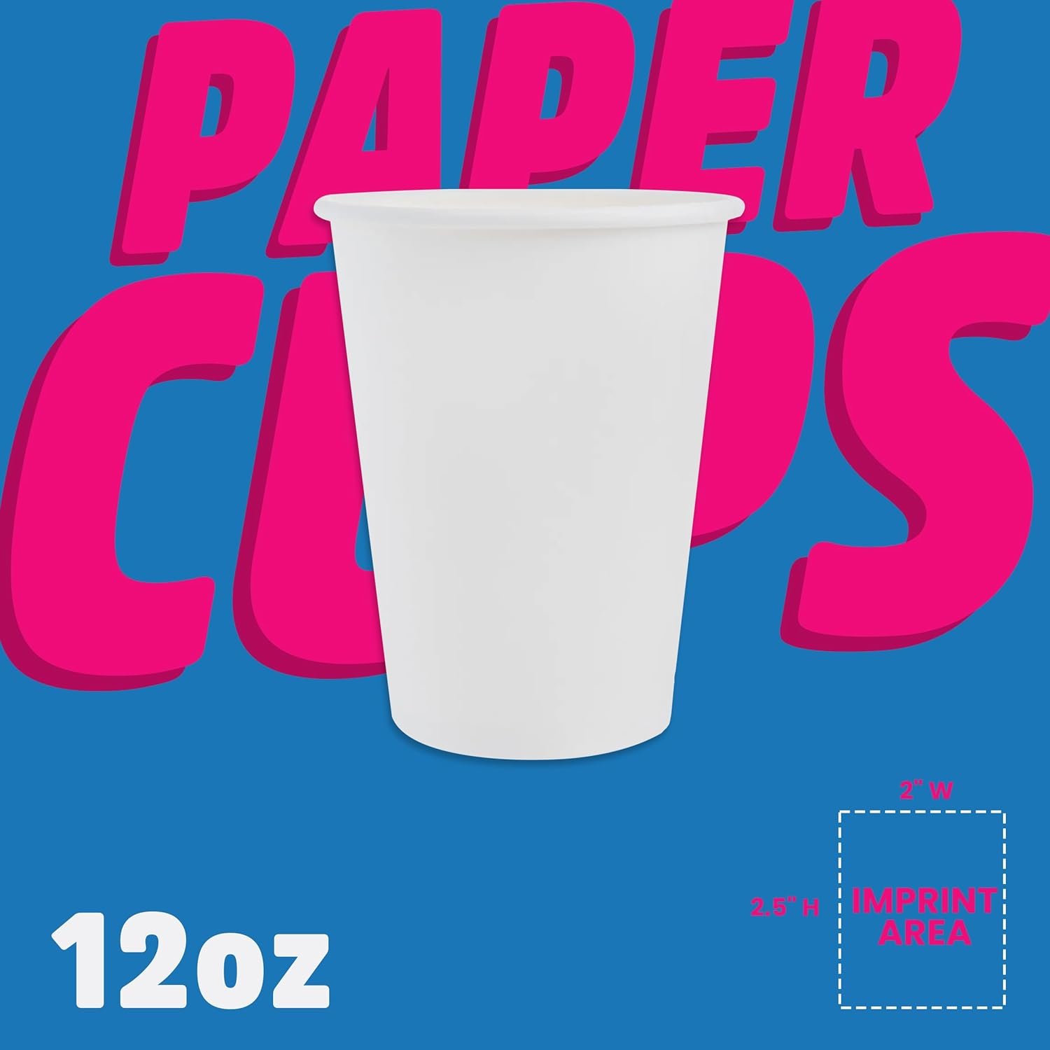 Logo Personalizzato Tazze Caffè Cartone Doppio Strato 12 Oz. Stampa Monocolore per Bevande Calde Fredde Distributori Acqua Feste Promozione Marchio Bianco dal Fornitore (100 pz)