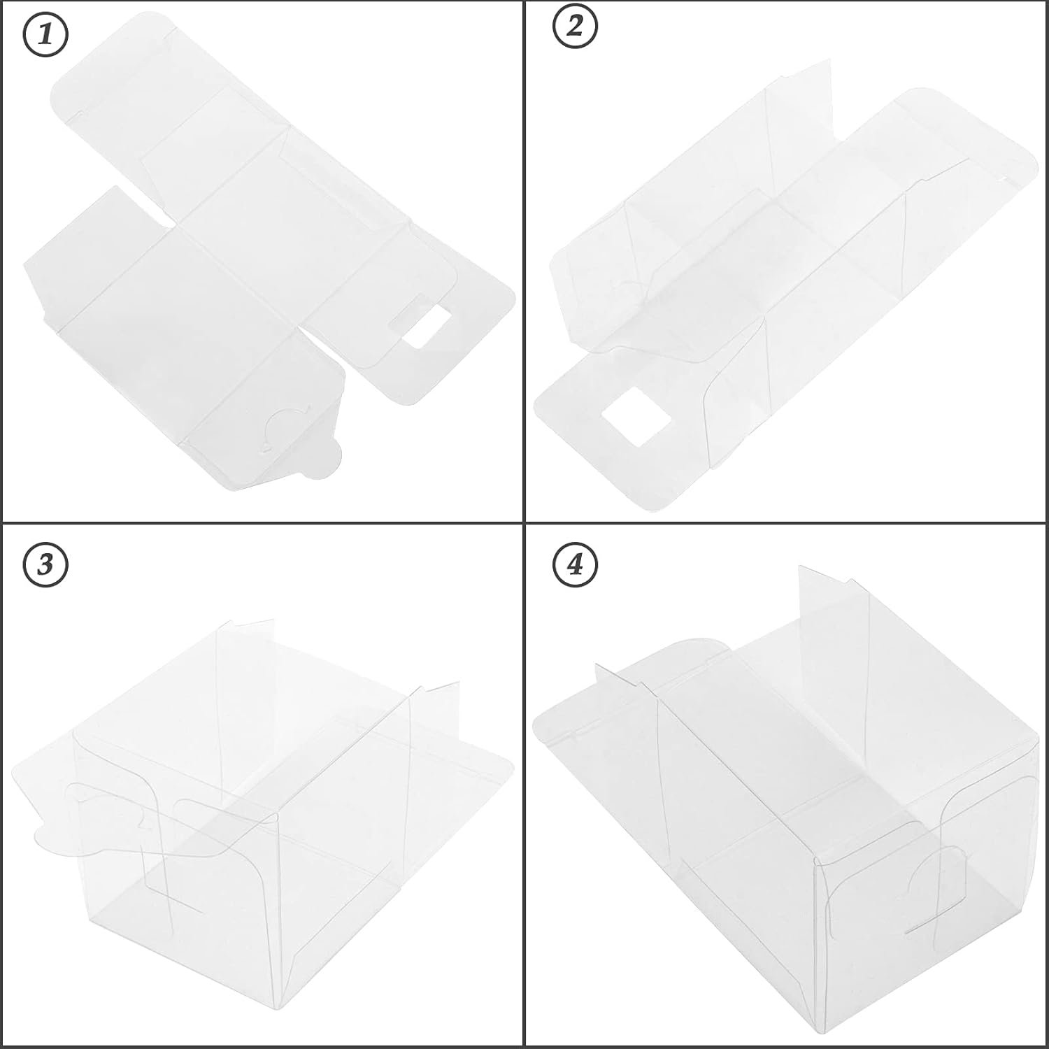 Marchio Bianco 50 Pz Scatole Regalo in Plastica Trasparente 4 x 4 x 4 Pollici Logo Personalizzato per Favori Matrimonio Festa Baby Shower Ringraziamento Natale Fornitore