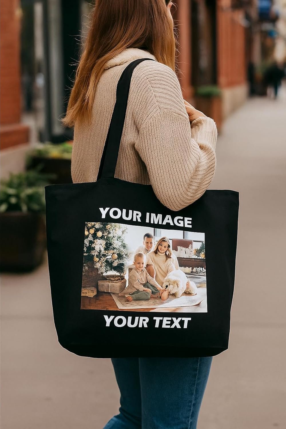 Fabbrica Borse Tote Canvas Personalizzate con Logo Personalizzato Foto e Testo Regalo per Proprietari di Cani e Gatti Marchio Bianco