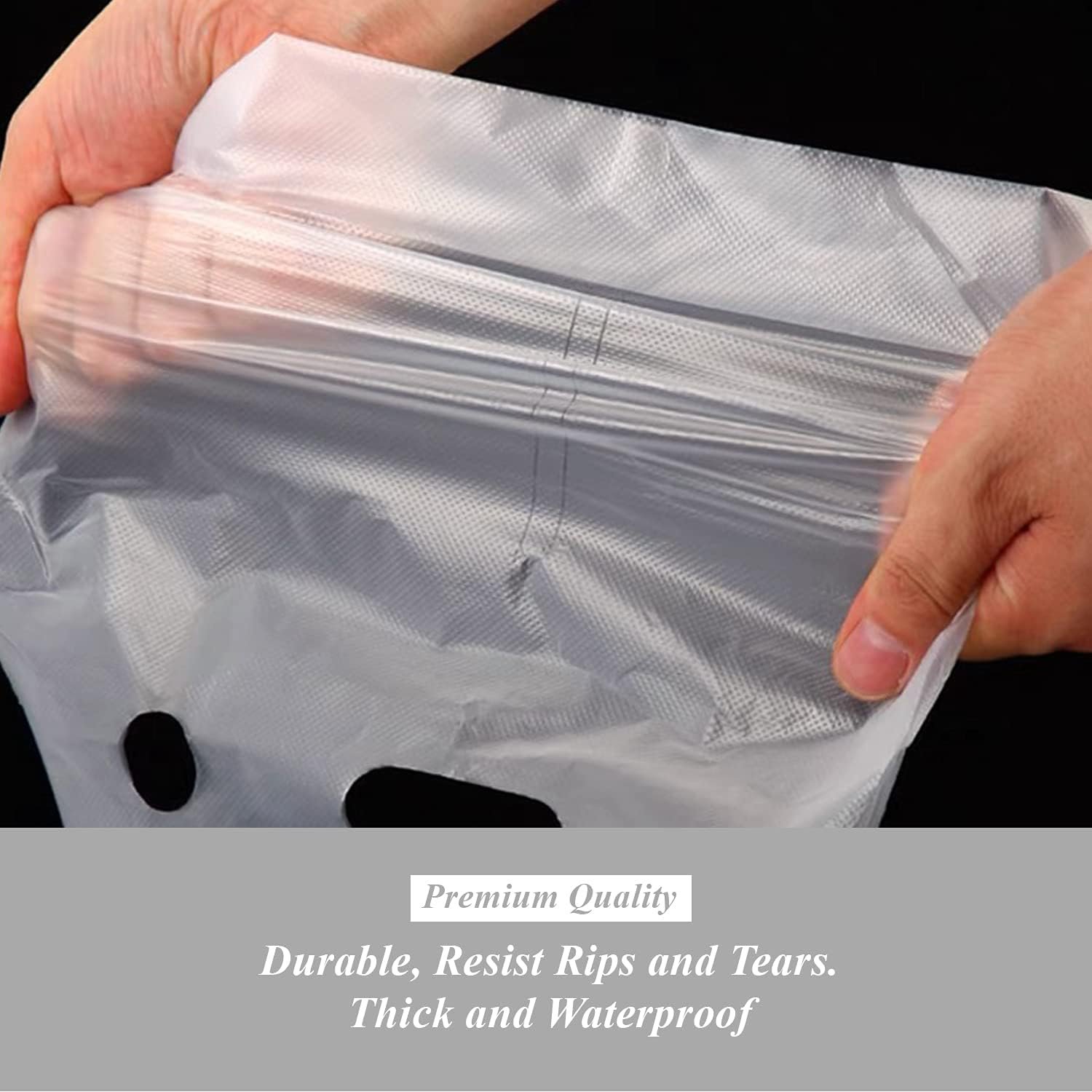 Produttore Sacchetti in Plastica Trasparente Portabevande 2 Bicchieri fino 32oz Confezione da 100 Logo Personalizzato Marchio Bianco Monouso per Consegne Asporto