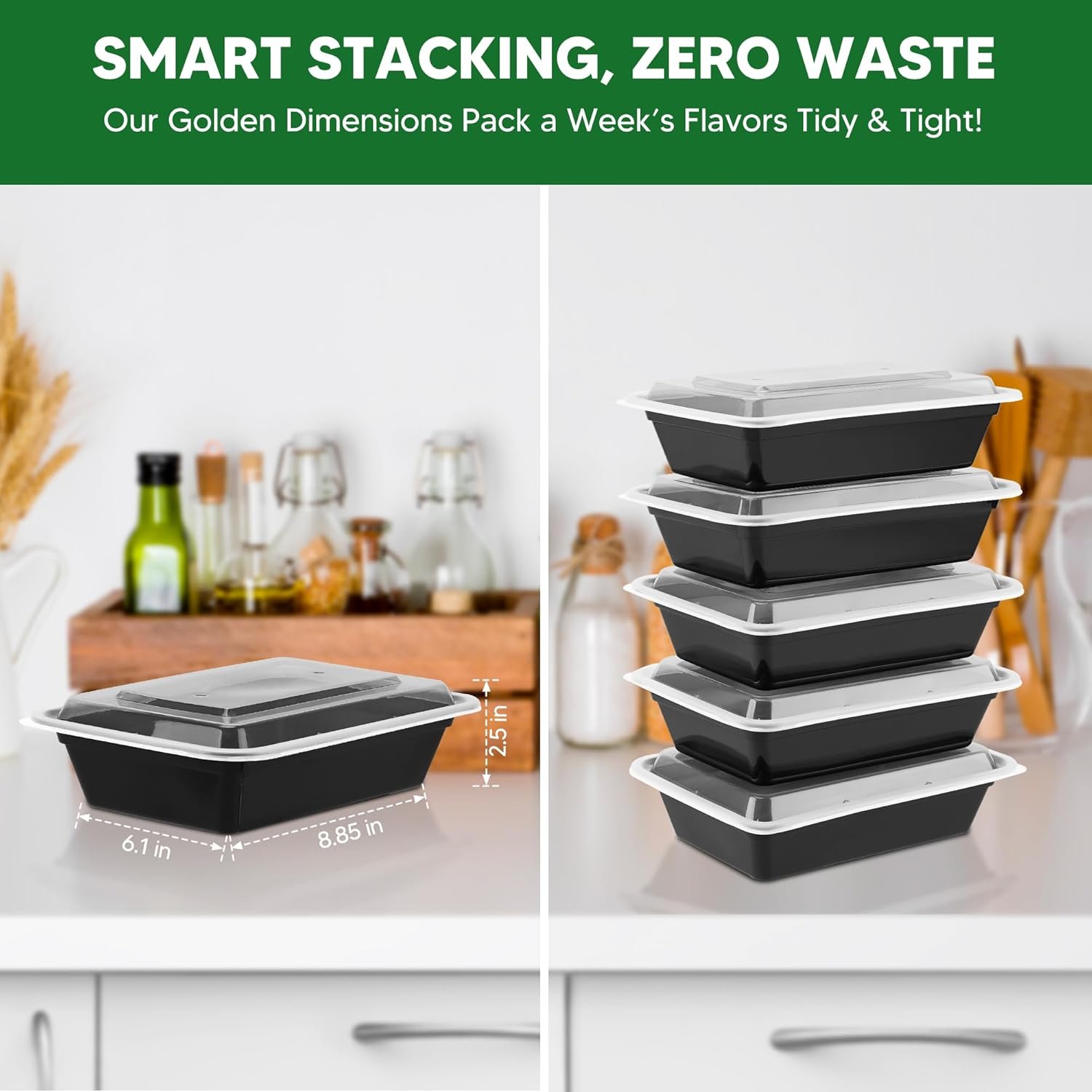 Produttore Contenitori Meal Prep con Logo Personalizzato Confezione da 50 38oz con Coperchi Senza BPA Riutilizzabili a Tenuta Stagna Adatti Microonde Lavastoviglie Congelatore Marchio Bianco Nero Produttore Contenitori Meal Prep con Logo Personalizzato Confezione da 50 38oz con Coperchi Senza BPA Riutilizzabili a Tenuta Stagna Adatti Microonde Lavastoviglie Congelatore Marchio Bianco Nero
