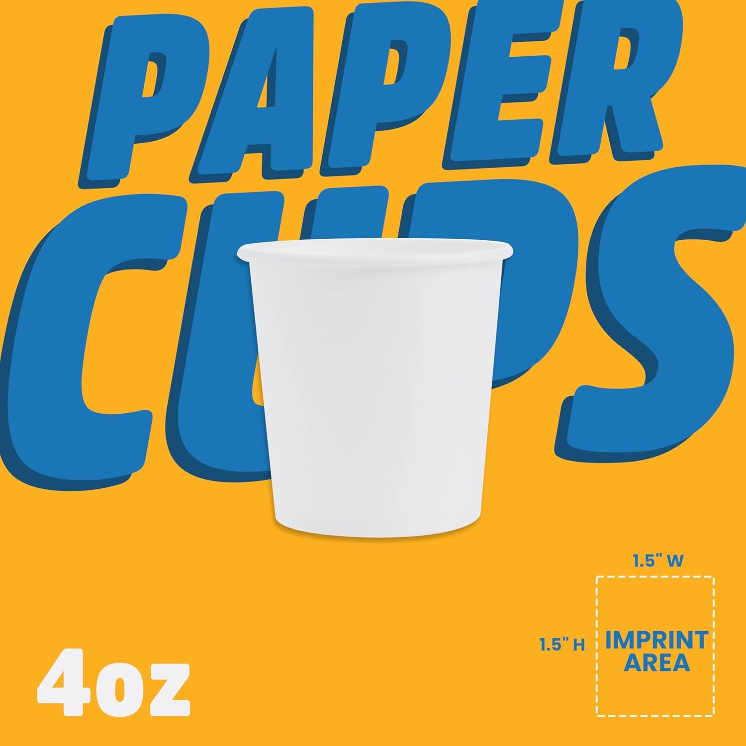 Marchio Bianco Bicchieri Carta Termici 4 Oz con Logo Personalizzato Stampa Monocolore per Caffè Bevande Calde Fredde dal Produttore (100 pz)