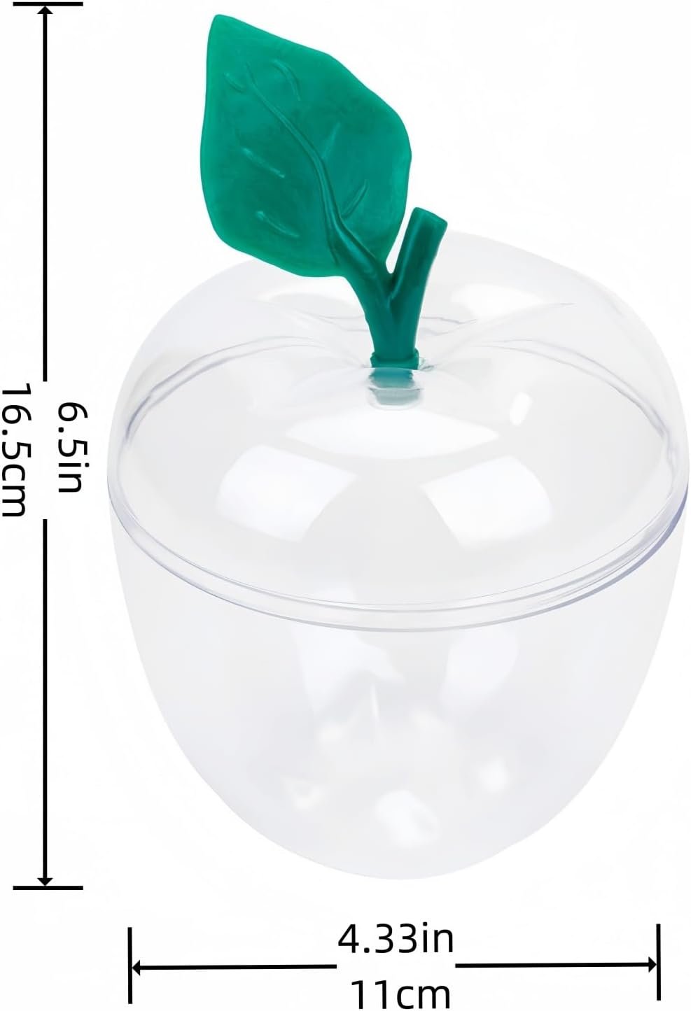 Produttore Contenitori Mela Trasparenti Grandi con Carte Bianche e Logo Personalizzato Scatola Regalo Plastica Barattolo Caramelle per Regali Insegnanti Ritorno Scuola Bomboniere Matrimonio Decorazioni Natale Marchio Bianco Confezione da 2