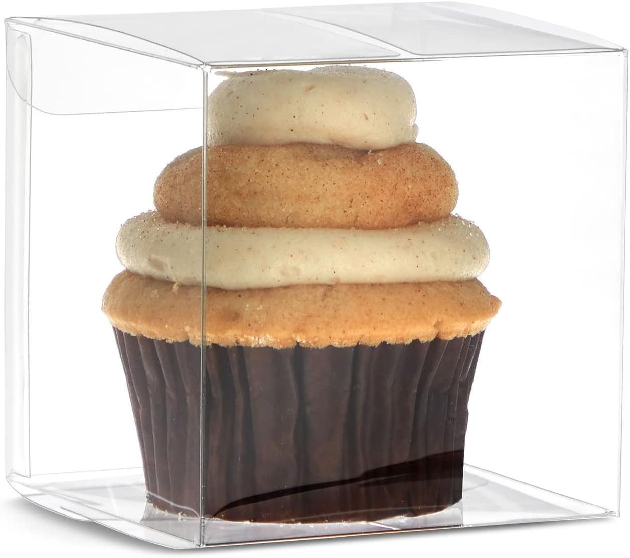 Marchio Bianco Scatole Trasparenti per Bomboniere e Dessert 50 Pezzi 3 x 3 x 3 Pollici Quadrate Plastica con Logo Personalizzato per S’mores dal Fornitore