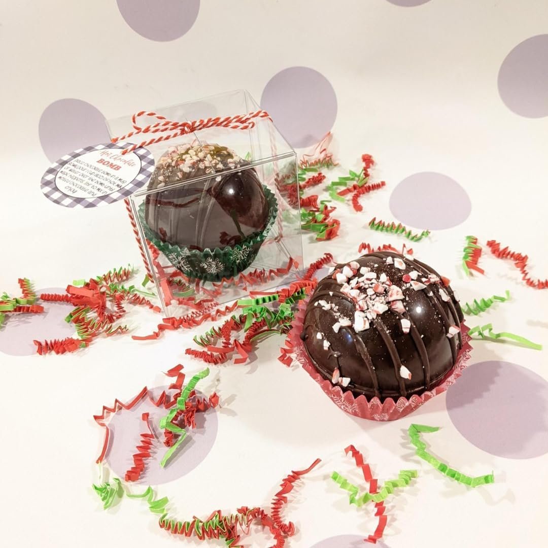 Logo Personalizzato 50 Pezzi Scatole Trasparenti 3x3x3 Pollici per Bombe Cioccolato Bomboniere Cupcake Compleanno Matrimonio con Marchio Bianco Fornitore