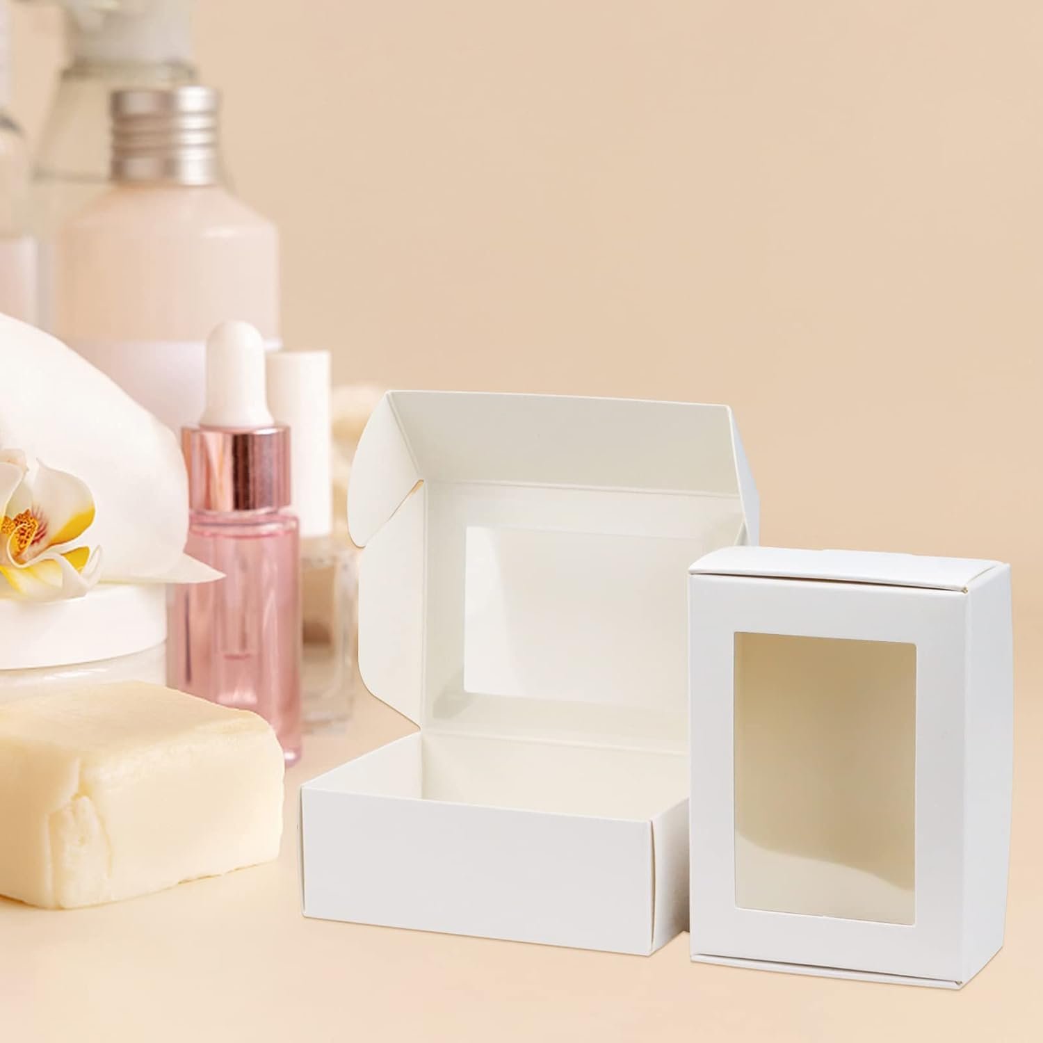 Logo Personalizzato 50 Pz Scatolette Mini Kraft con Finestra 8,5x6x3 cm per Sapone Fatto in Casa Marchio Bianco Scatole Carta Bianca all'Ingrosso Caramelle Biscotti Bomboniere Festa della Mamma Fornitore Logo Personalizzato 50 Pz Scatolette Mini Kraft con Finestra 8,5x6x3 cm per Sapone Fatto in Casa Marchio Bianco Scatole Carta Bianca all'Ingrosso Caramelle Biscotti Bomboniere Festa della Mamma Fornitore