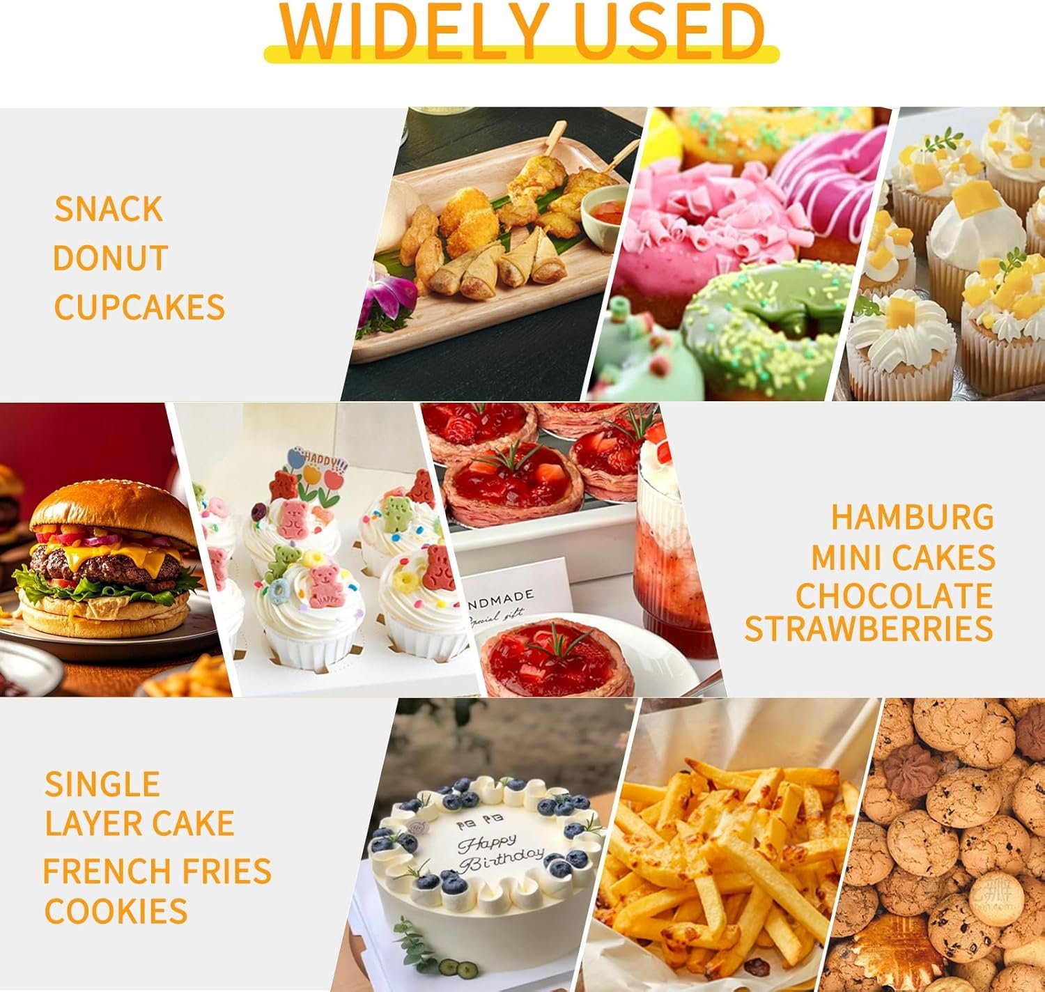 Logo Personalizzato Scatole per Torte 6 Pezzi con Base 19x14x4,5 Pollici Bianche con Grande Finestra per Torte Quarter Sheet Donuts Cupcakes Pasticceria Crostate Marchio Bianco dal Produttore