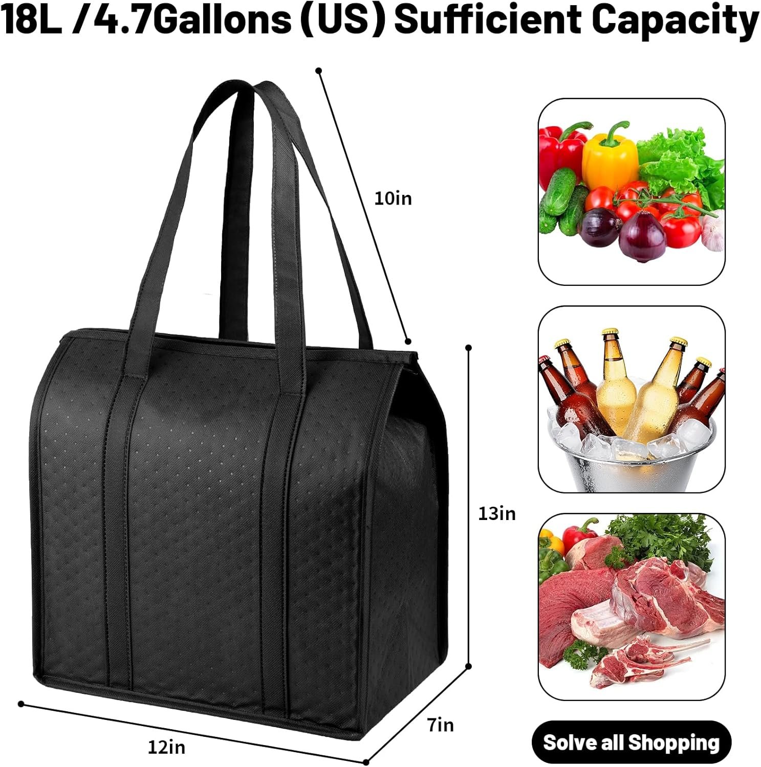 Logo Personalizzato Borse Termiche Isotermiche Chiusura Zip Alimenti Surgelati Spesa Viaggio Tote Frigo Marchio Bianco Produttore