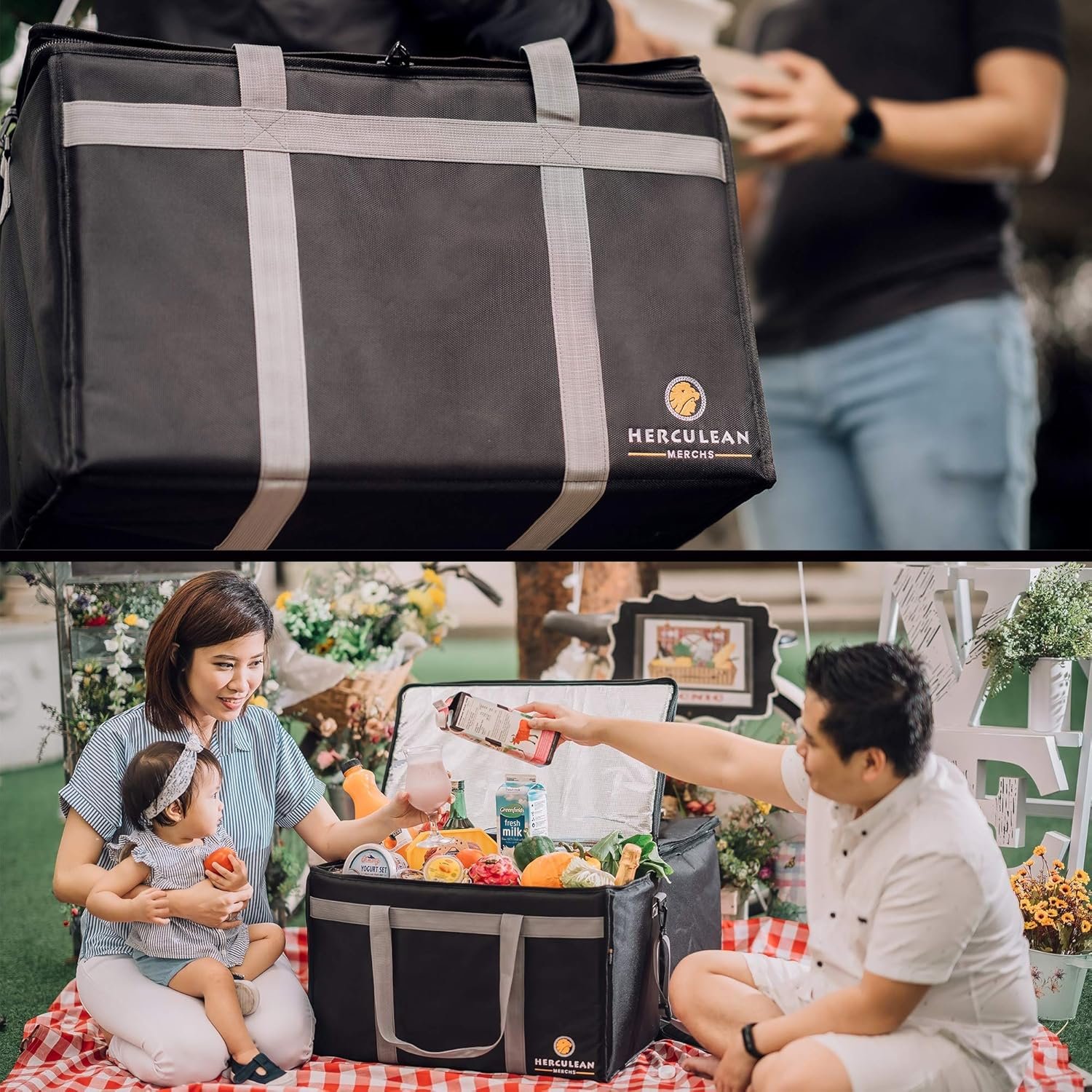 Produttore Borse Termiche con Logo Personalizzato – Borsa Isolante Premium Grande con Cerniera per Catering Commerciale Trasporto Cibo – Marchio Bianco Caldo Freddo Ultra Resistente per Consegne Takeaway