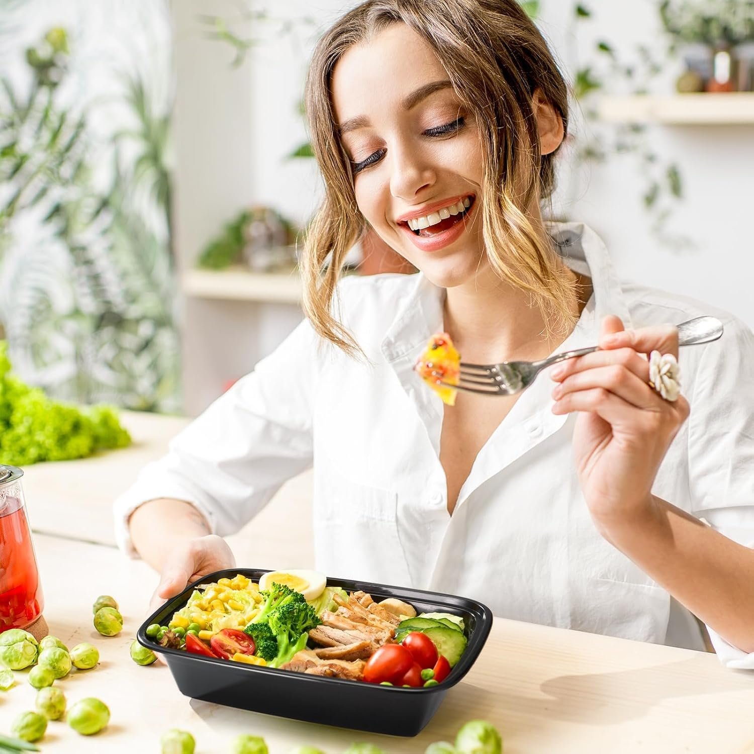 Logo Personalizzato Contenitori Meal Prep 24oz Confezione 100 (200 Pezzi) Riutilizzabili con Coperchi per Microonde Congelatore Lavastoviglie - Ermetici Senza BPA Plastica Resistente Bento Box Asporto Marchio Bianco dal Fornitore Logo Personalizzato Contenitori Meal Prep 24oz Confezione 100 (200 Pezzi) Riutilizzabili con Coperchi per Microonde Congelatore Lavastoviglie - Ermetici Senza BPA Plastica Resistente Bento Box Asporto Marchio Bianco dal Fornitore