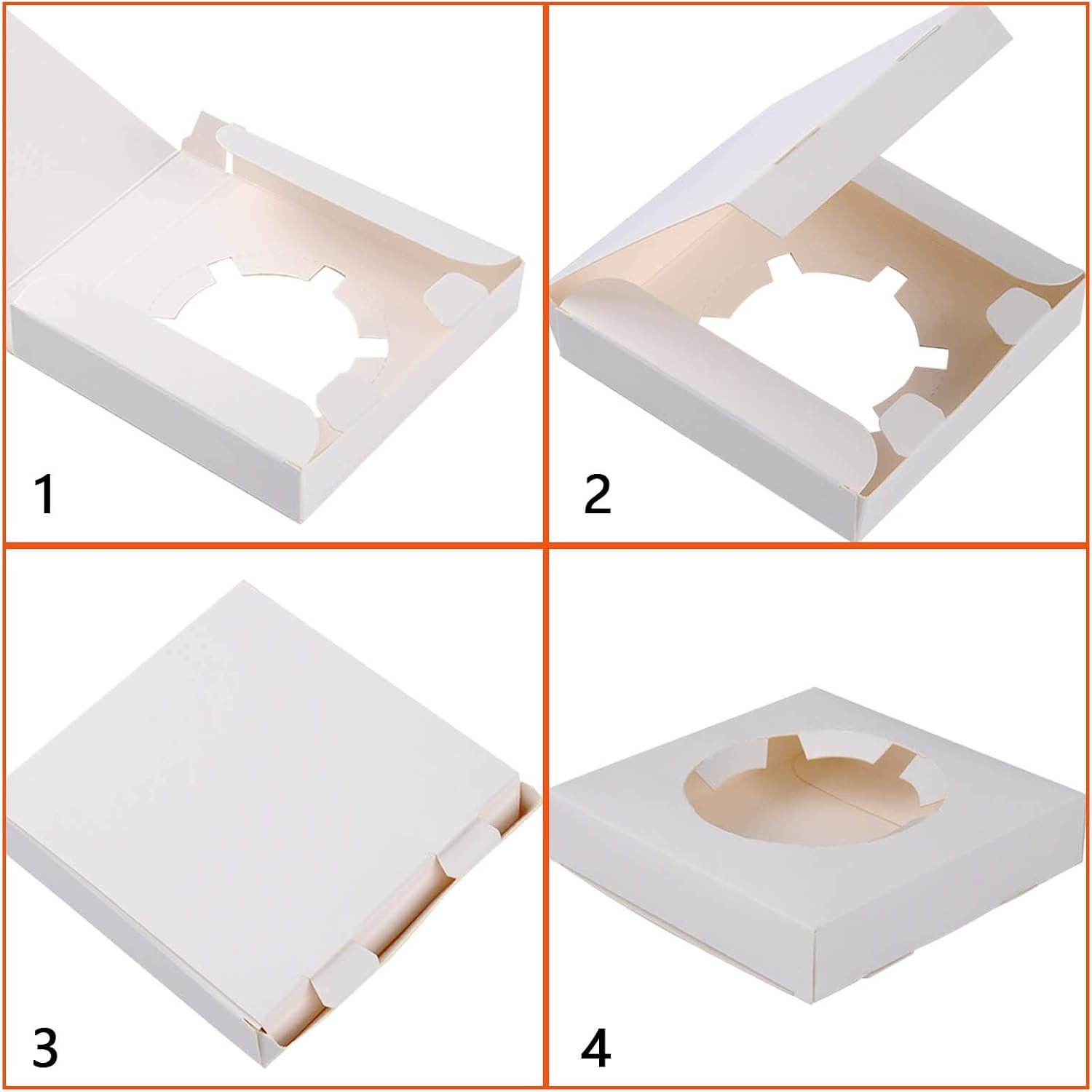 Marchio Bianco Portacupcake Monoporzione 30 pz con Maniglia e Inserti Plastica Trasparente Logo Personalizzato dal Produttore