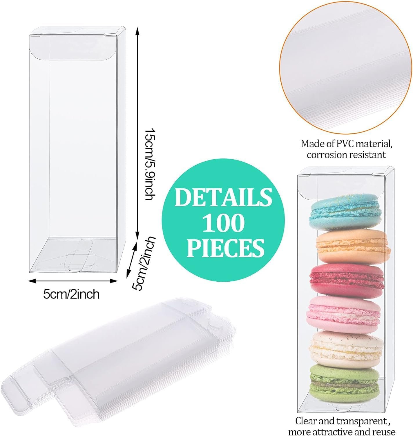 Marchio Bianco 100 Pz Scatole Trasparenti PET Contenitori Vuoti Rettangolari 5x5x15 cm per Caramelle Cioccolato Biscotti Dolcetti Natale Matrimonio Feste Baby Shower con Logo Personalizzato dal Produttore Marchio Bianco 100 Pz Scatole Trasparenti PET Contenitori Vuoti Rettangolari 5x5x15 cm per Caramelle Cioccolato Biscotti Dolcetti Natale Matrimonio Feste Baby Shower con Logo Personalizzato dal Produttore