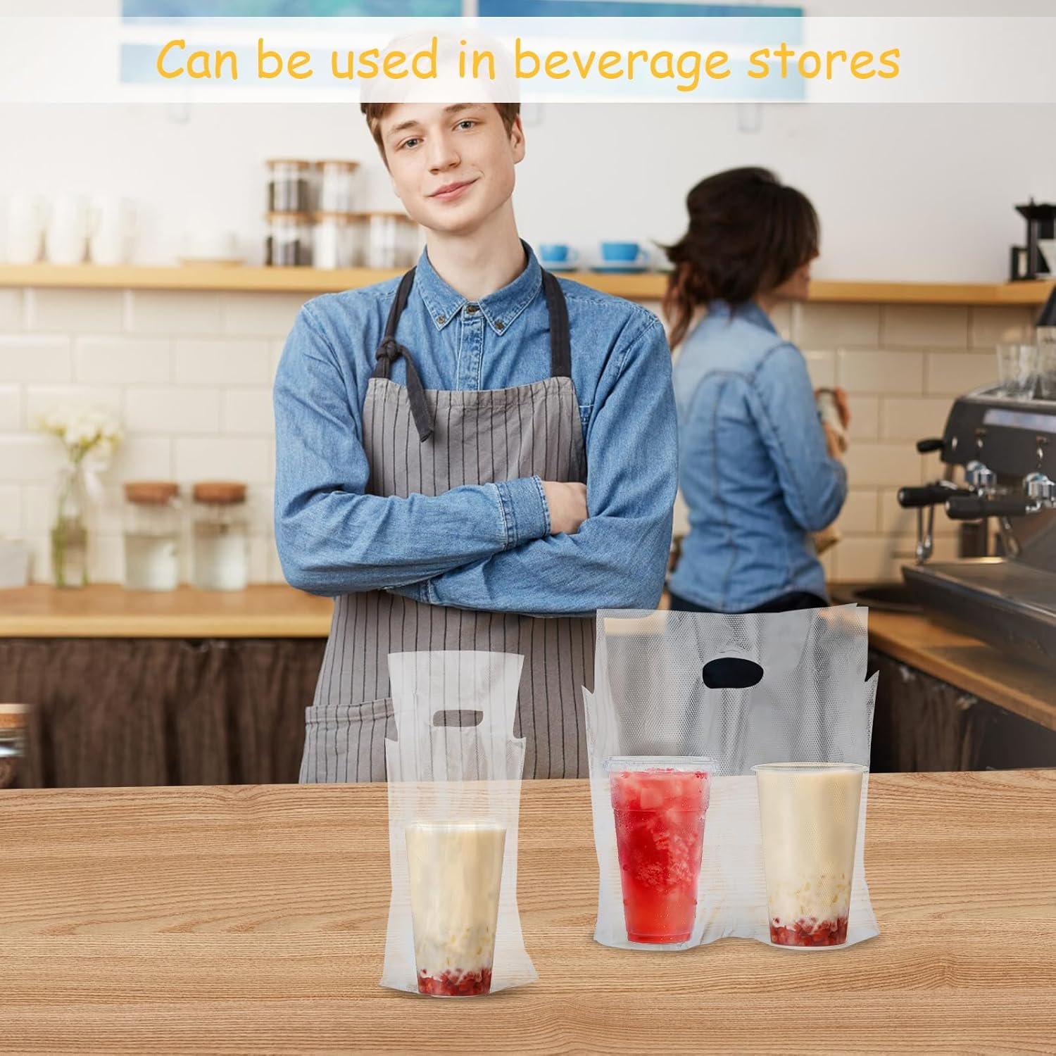 Logo Personalizzato Sacchetti Portabevande Monouso Trasparenti con Maniglia per 2 Bicchieri Caffè Asporto Delivery Succo Tè al Latte 400 Pz Marchio Bianco Fornitore Logo Personalizzato Sacchetti Portabevande Monouso Trasparenti con Maniglia per 2 Bicchieri Caffè Asporto Delivery Succo Tè al Latte 400 Pz Marchio Bianco Fornitore