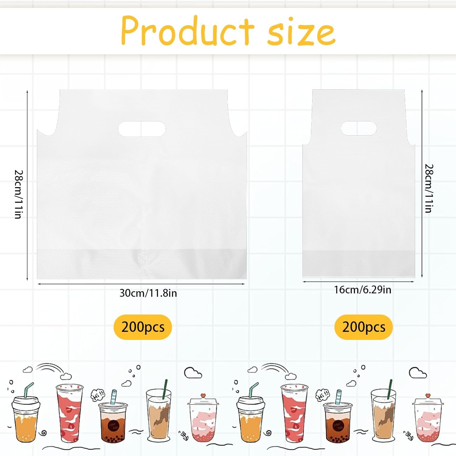 Logo Personalizzato Sacchetti Portabevande Monouso Trasparenti con Maniglia per 2 Bicchieri Caffè Asporto Delivery Succo Tè al Latte 400 Pz Marchio Bianco Fornitore Logo Personalizzato Sacchetti Portabevande Monouso Trasparenti con Maniglia per 2 Bicchieri Caffè Asporto Delivery Succo Tè al Latte 400 Pz Marchio Bianco Fornitore