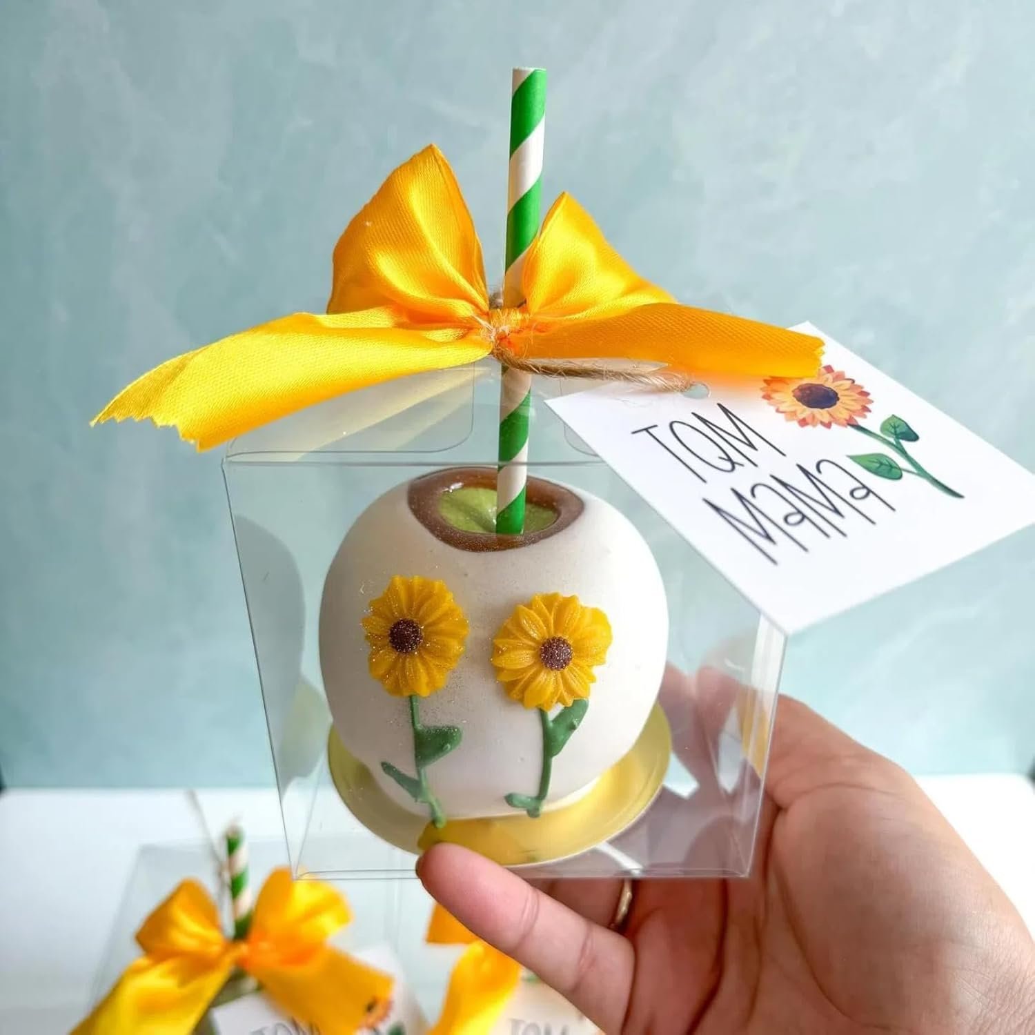 Marchio Bianco Scatole Trasparenti Bomboniere 50pz 3x3x3 Pollici con Logo Personalizzato per Bombe Cioccolato Cupcake Macaron Compleanno Matrimonio Festa Fornitore