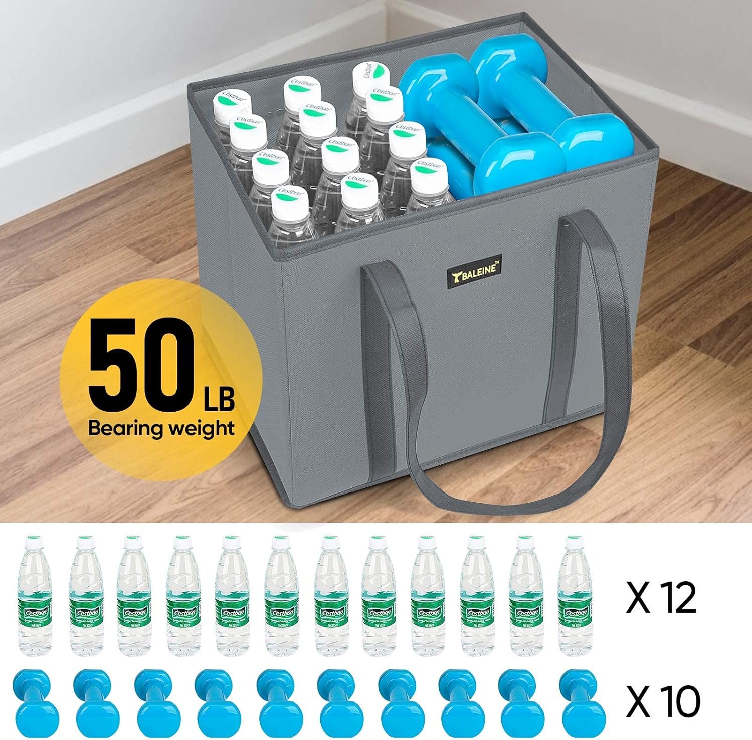 Fornitore Borse Spesa Riutilizzabili Pieghevoli 3pz con Logo Personalizzato Fondo Rinforzato Manici Marchio Bianco Renne