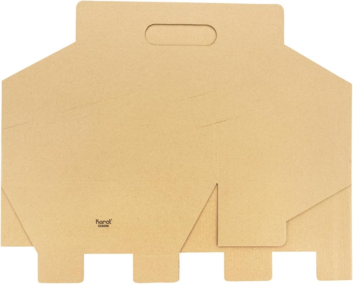 Marchio Bianco Portabevande con Manico 100 pz Cartone Kraft Robusto con Logo Personalizzato per Bicchieri 10-32 oz Calde/Fredde Eco-Sostenibile Monouso (6 Posti) dal Fornitore