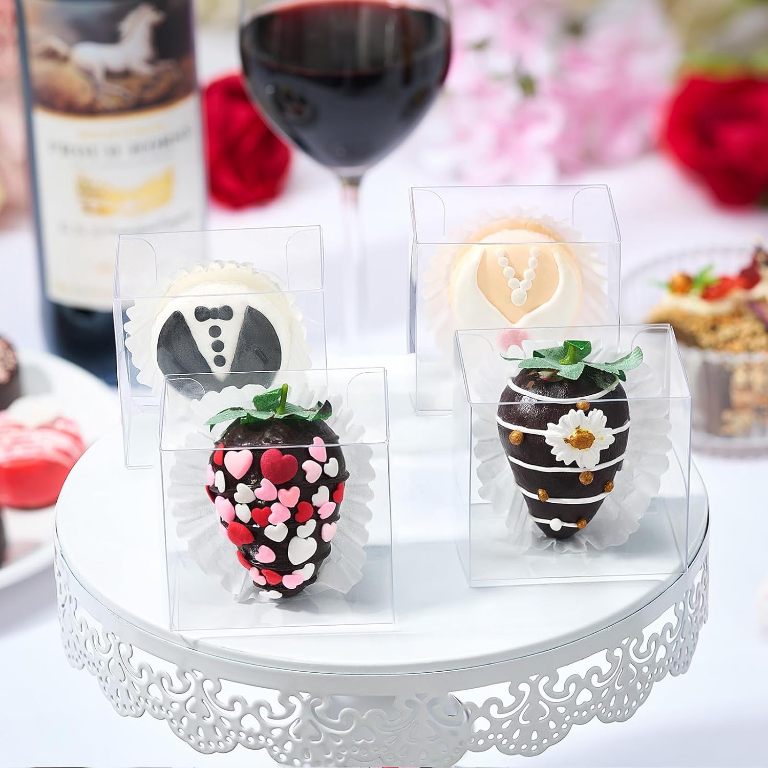 Marchio Bianco 100 Pz Scatole Trasparenti Piccole 2.5