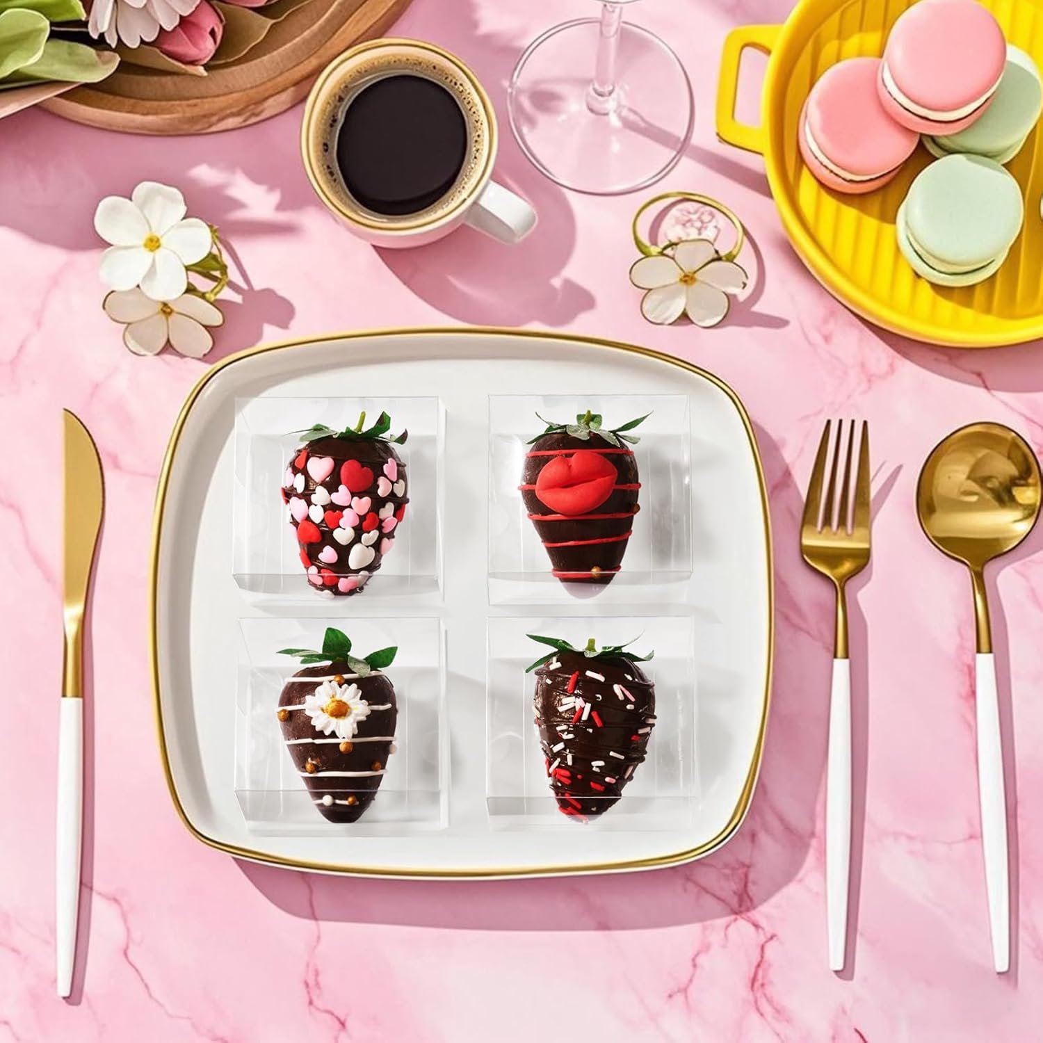 Marchio Bianco 100 Pz Scatole Trasparenti Piccole 2.5