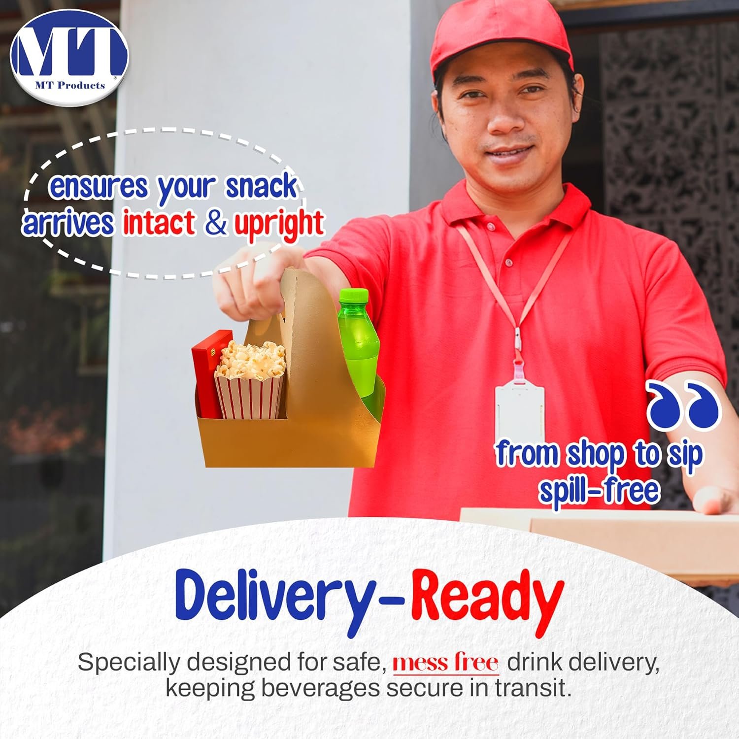 Logo Personalizzato Piccolo Portabevande in Kraft per 2 Bicchieri 7.62