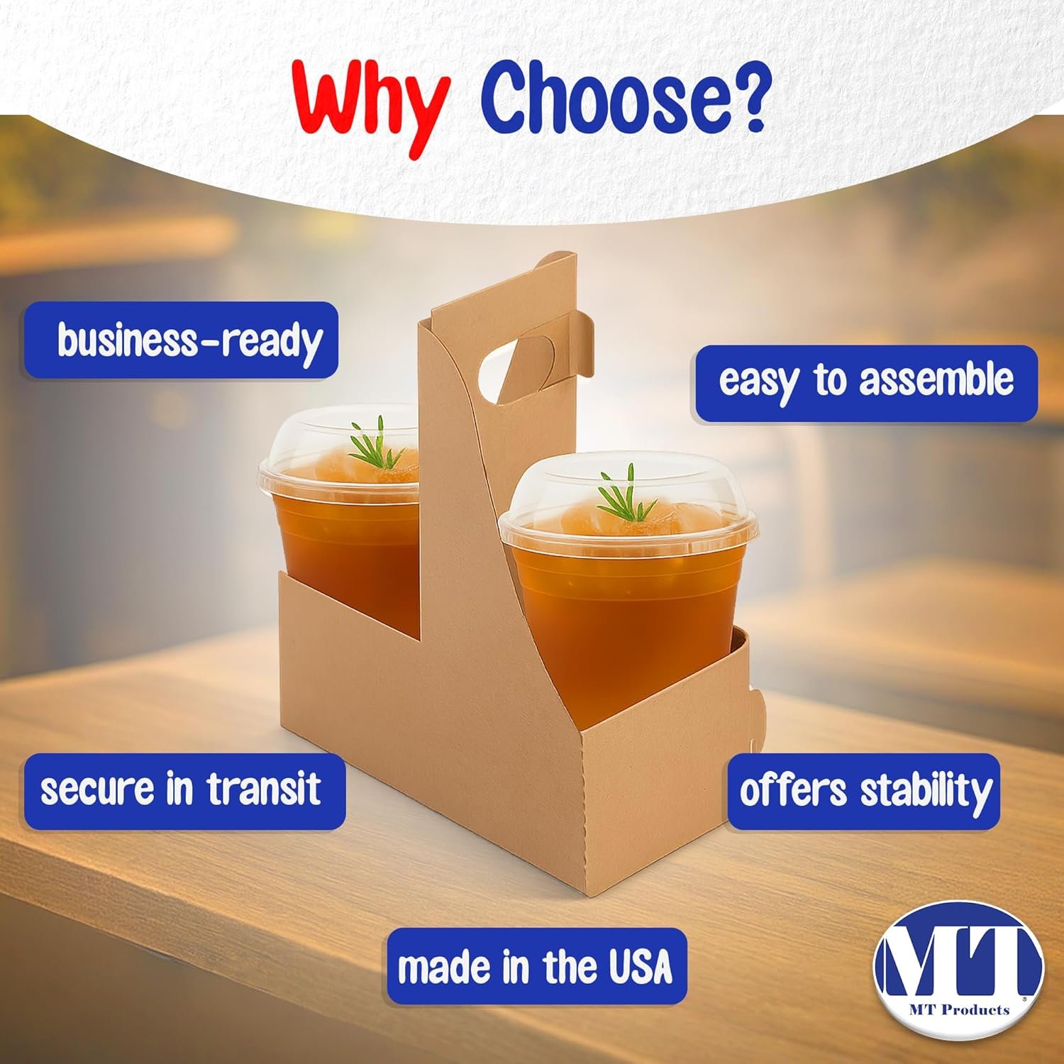 Logo Personalizzato Piccolo Portabevande in Kraft per 2 Bicchieri 7.62