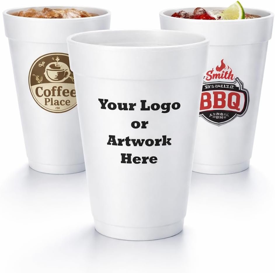 Logo Personalizzato Bicchieri Polistirolo 20oz Monouso – Coppe Personalizzabili Marchio Bianco per Feste Eventi Matrimoni e Aziende dal Fornitore (50)