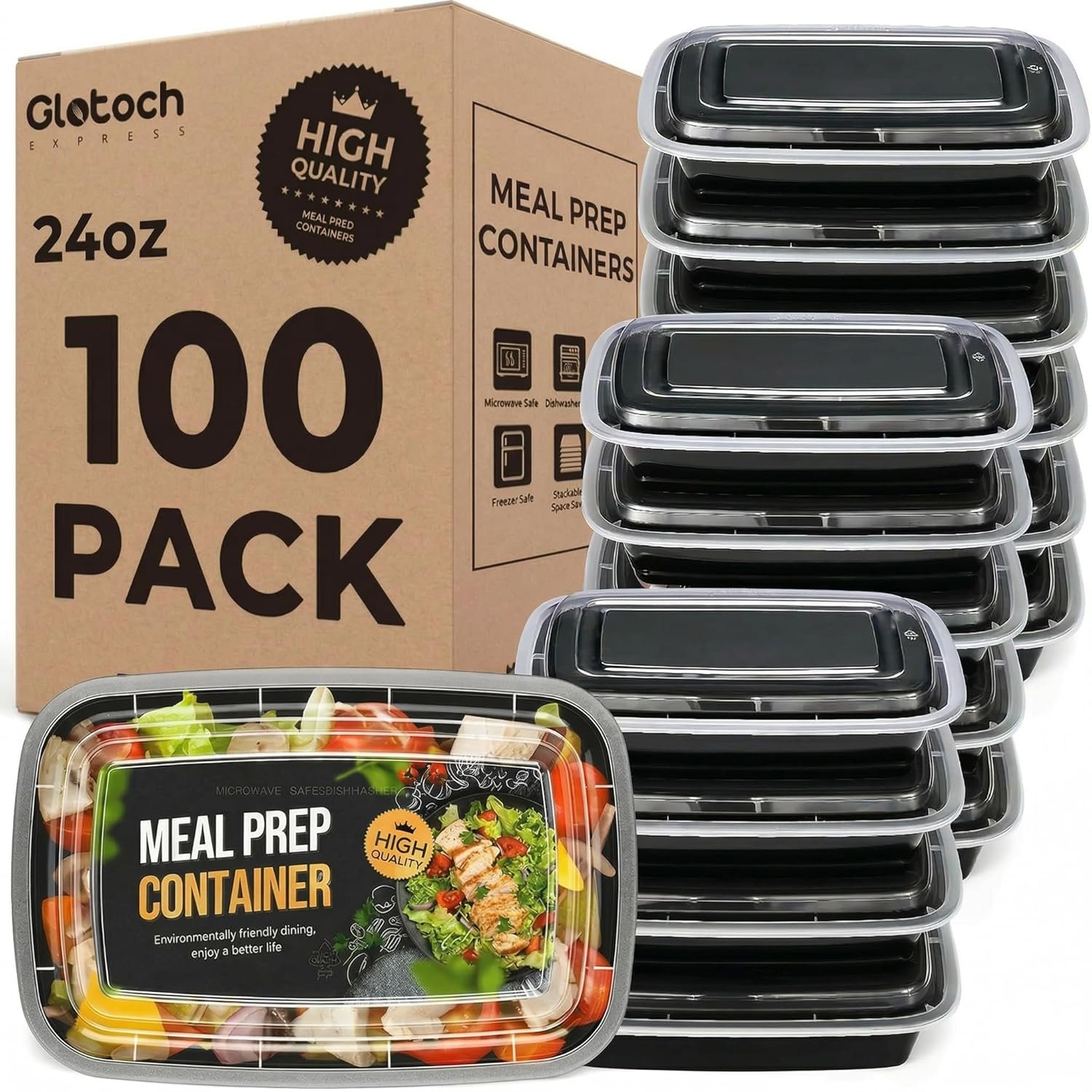 Logo Personalizzato Contenitori Meal Prep 24oz Confezione 100 (200 Pezzi) Riutilizzabili con Coperchi per Microonde Congelatore Lavastoviglie - Ermetici Senza BPA Plastica Resistente Bento Box Asporto Marchio Bianco dal Fornitore Logo Personalizzato Contenitori Meal Prep 24oz Confezione 100 (200 Pezzi) Riutilizzabili con Coperchi per Microonde Congelatore Lavastoviglie - Ermetici Senza BPA Plastica Resistente Bento Box Asporto Marchio Bianco dal Fornitore