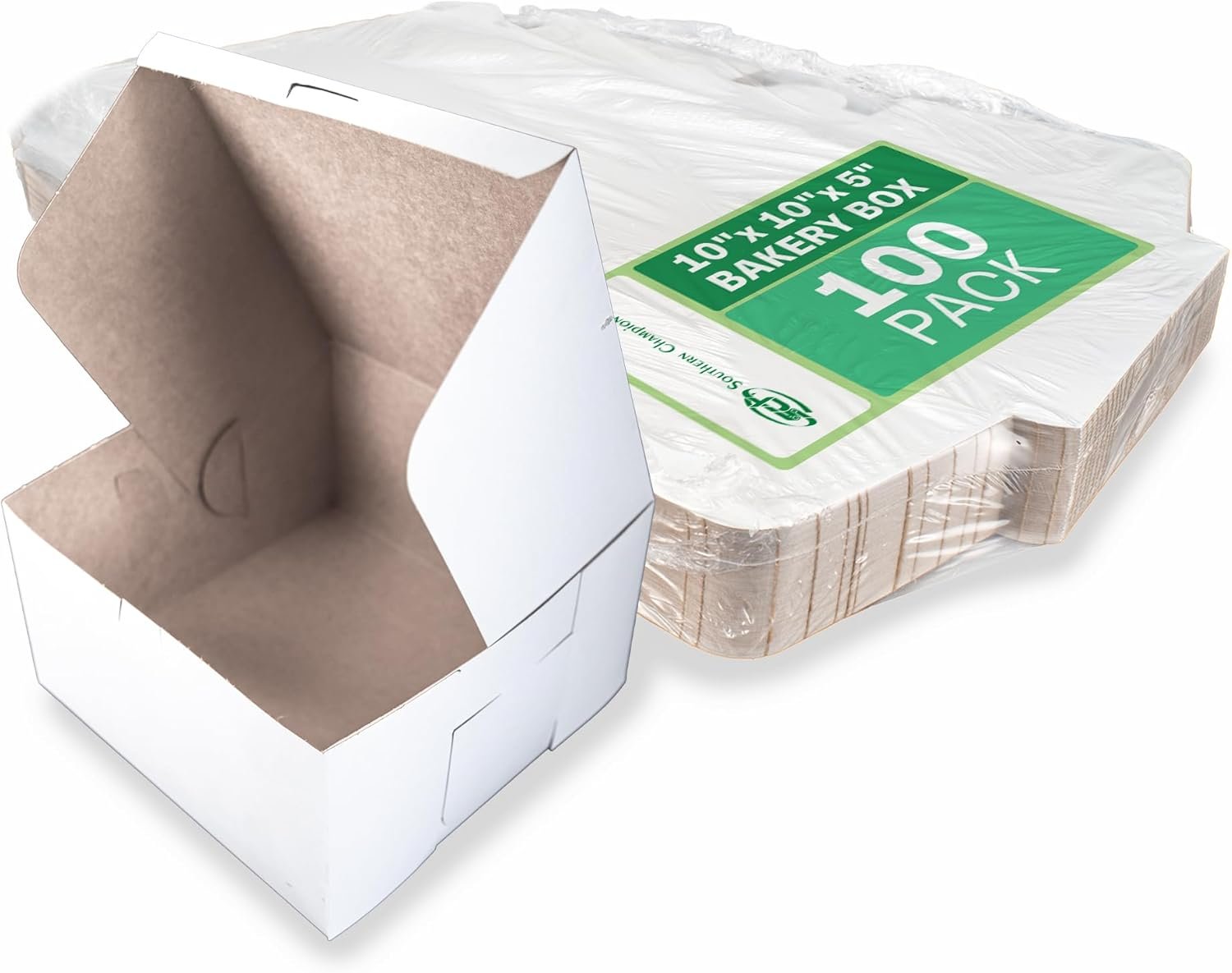 Logo Personalizzato Scatole Pasticceria Bianche Riciclabili Senza Finestra ad Angolo con Chiusura Professionali per Torte Biscotti Marchio Bianco 10
