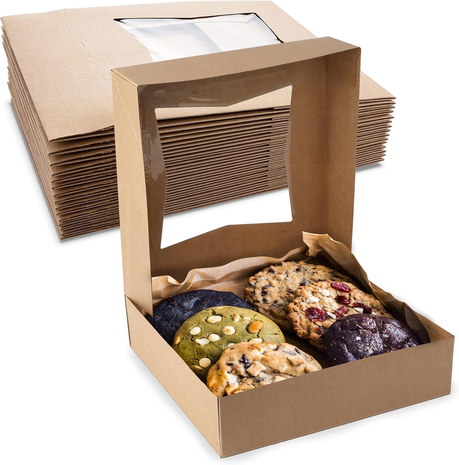 Logo Personalizzato Scatole per Biscotti Kraft 8