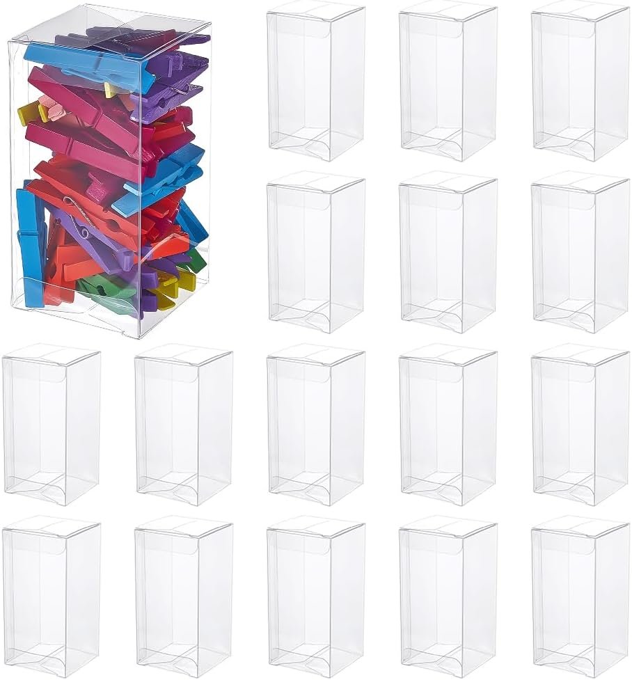 Marchio Bianco 40 Pezzi Scatole Trasparenti Rettangolari 10x5x5 cm PVC per Caramelle Cioccolato Bomboniere Matrimonio Festa con Logo Personalizzato Fornitore