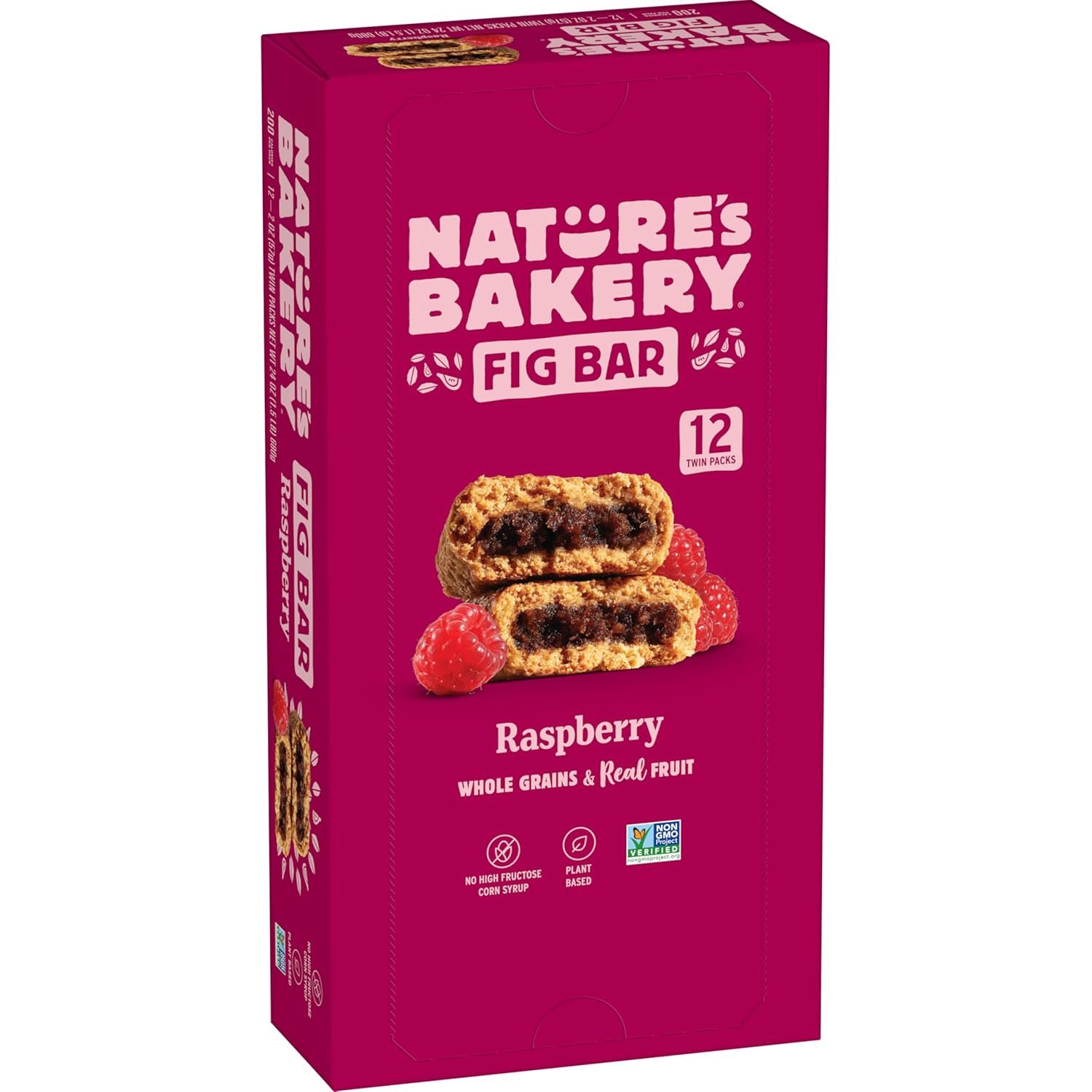 Marchio Bianco Barrette ai Fichi Integrali al Lampone Frutta Vera Vegane Non OGM Logo Personalizzato 1 Scatola da 12 Twin Packs Produttore