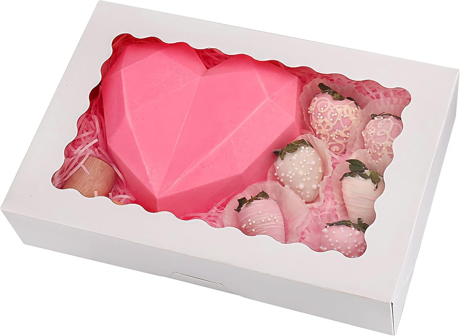 Marchio Bianco Scatole per Pasticceria con Finestra Bianche Confezione da 30 12