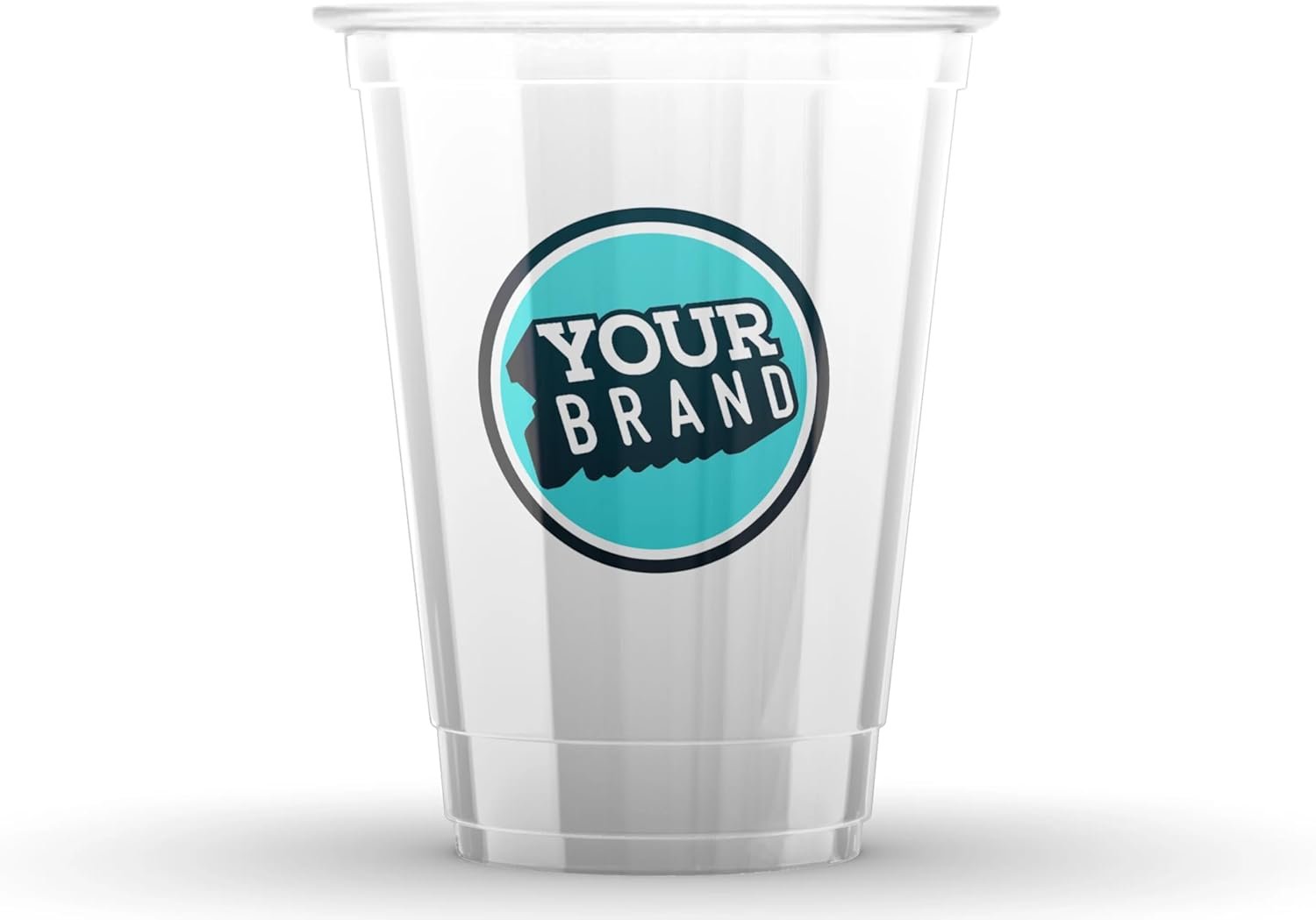 Marchio Bianco di Bicchieri in Plastica PET da 16 oz per Bevande Fredde con Logo Personalizzato dal Produttore (100-1.000 pz)
