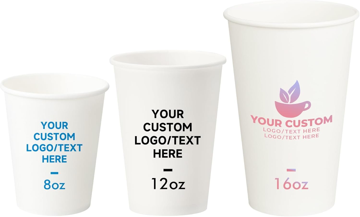 Produttore Bicchieri di Carta Monouso 8 oz 12 oz 16 oz con Logo Personalizzato per Ufficio Feste Matrimoni Marchio Bianco