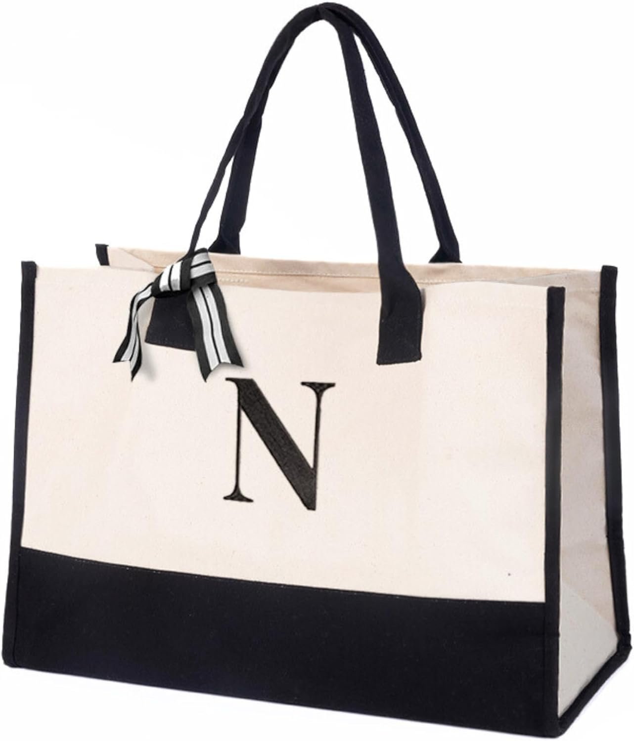 Produttore Borsa Tote Canvas con Logo Personalizzato Donna Grande Cotone Monogramma Iniziali Riutilizzabile Spiaggia Spesa Lavoro Viaggi Marchio Bianco