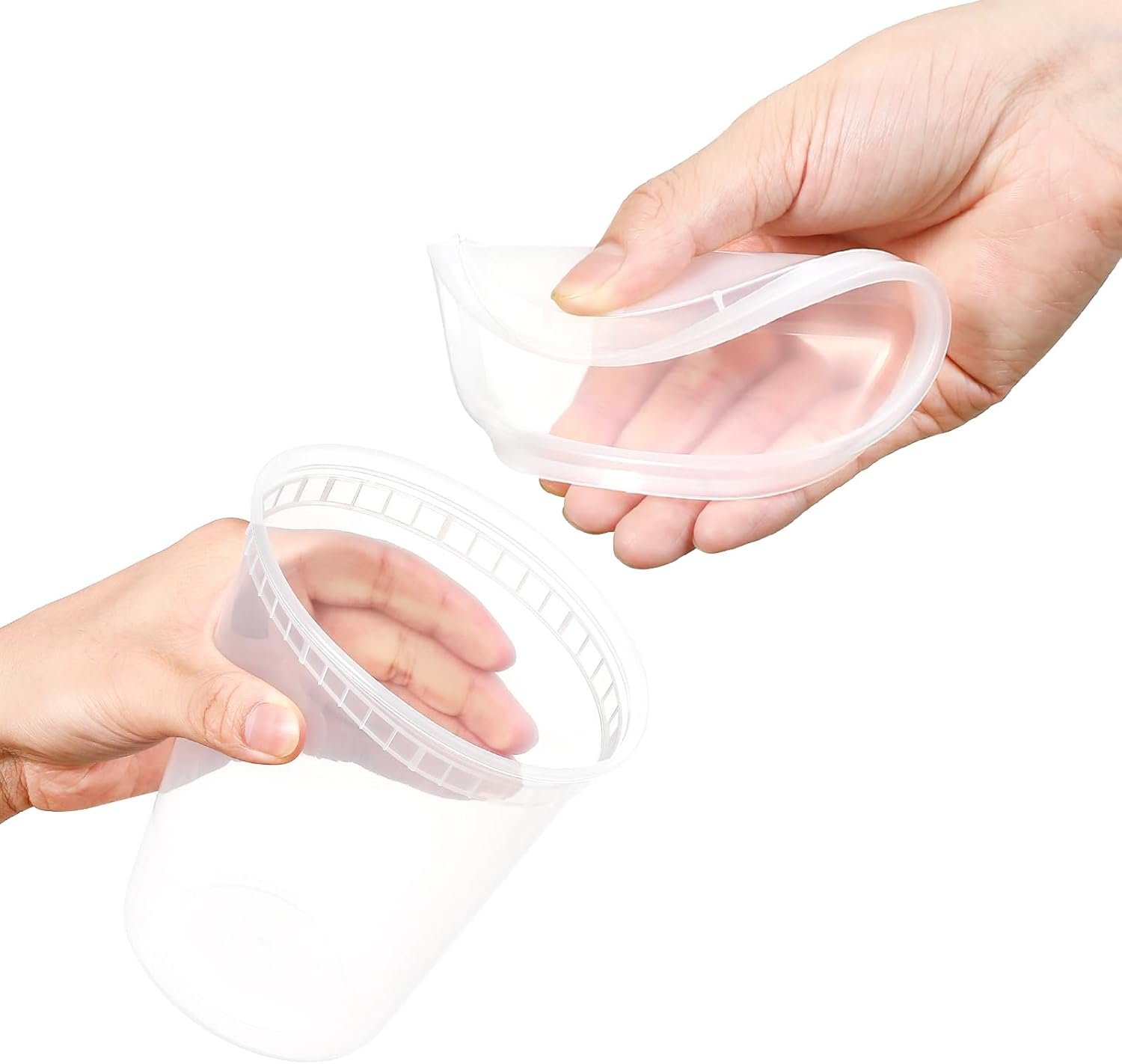 Marchio Bianco Contenitori Deli in Plastica con Logo Personalizzato 90 Set con Coperchi Formati Assortiti (8 oz 16oz 32oz) Confezione Mista Ermetici per Conservazione Alimenti da Asporto per Zuppe Adatti Congelatore Lavastoviglie Microonde dal Produttore