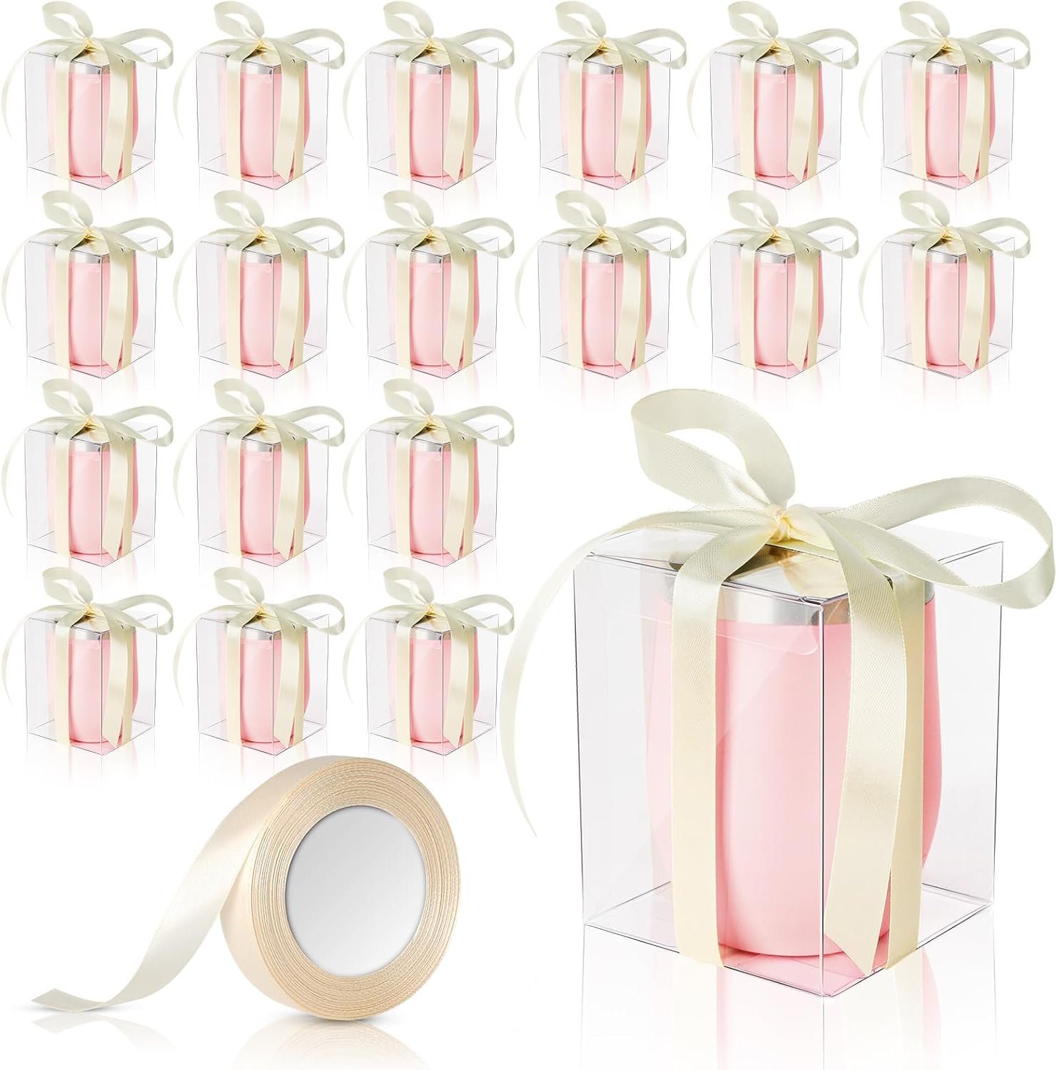 Marchio Bianco Scatole Regalo Bicchieri Vino Senza Gambo Confezione da 20 Finestra Trasparente Logo Personalizzato per 15oz Addio al Nubilato Matrimonio Fornitore