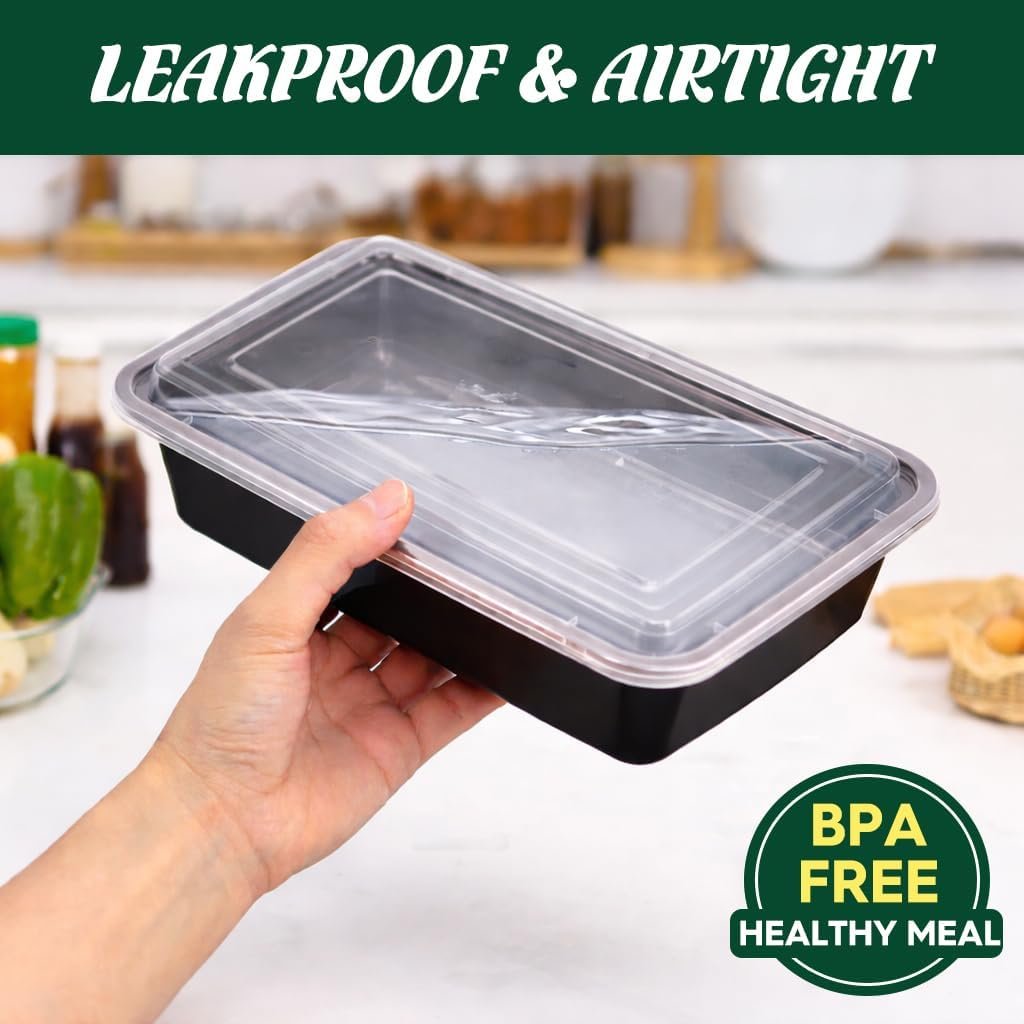 Fornitore Contenitori Meal Prep 32oz Confezione da 50 (100 Pezzi) con Coperchi Monocomparto Plastica con Logo Personalizzato Riutilizzabili Bento Box Controllo Porzioni Asporto Adatti Microonde Congelatore Lavastoviglie Marchio Bianco