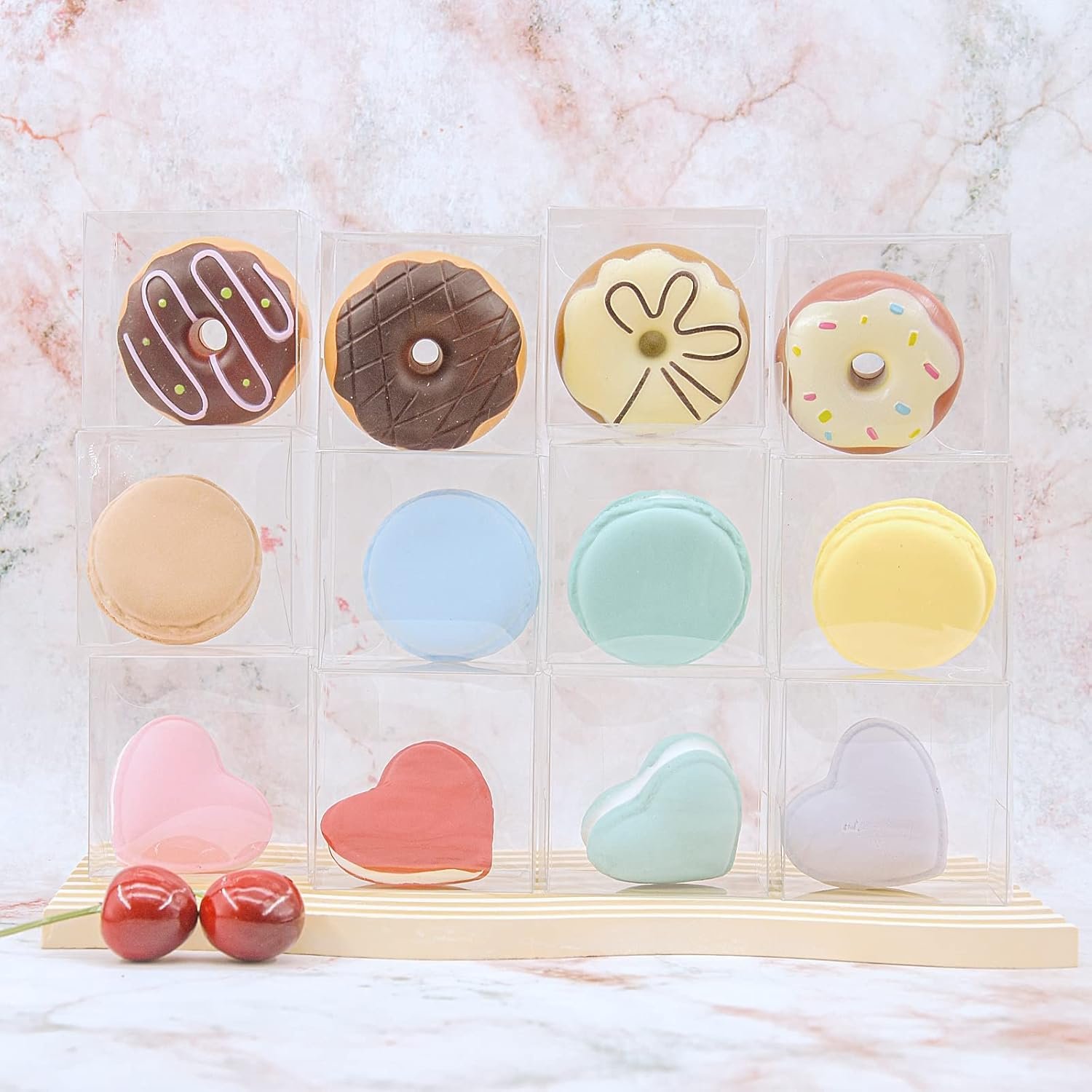 Fornitore Scatole Trasparenti con Logo Personalizzato 50 pz 2,2x2,2x1,4 pollici Piccole per Biscotti Macaron Singolo Caramelle Bomboniere Nuziali Festa Regali Marchio Bianco